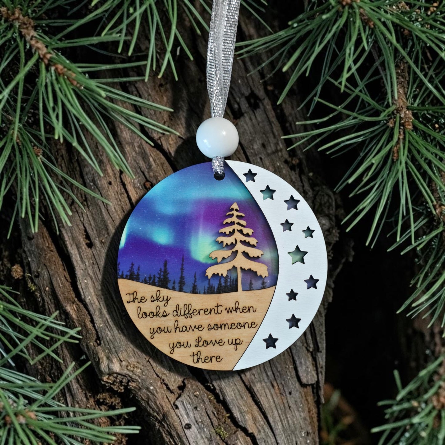 UV printed / laser 3D wood The sky looks different