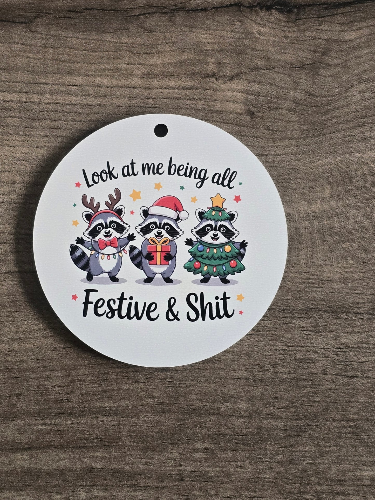 UV printed Sarcastic funny Christmas Ornaments