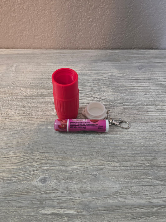 3D printed lip balm holder cooler keychain