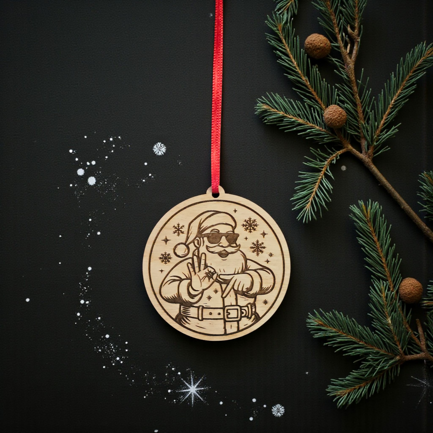 Santa says Six Seven Christmas Ornament 2 choices