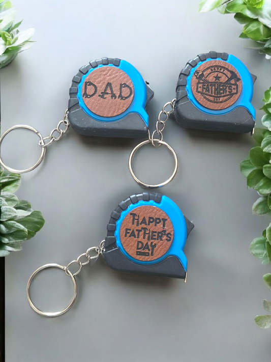 Happy Father's Day Measuring tapes personalized keychain
