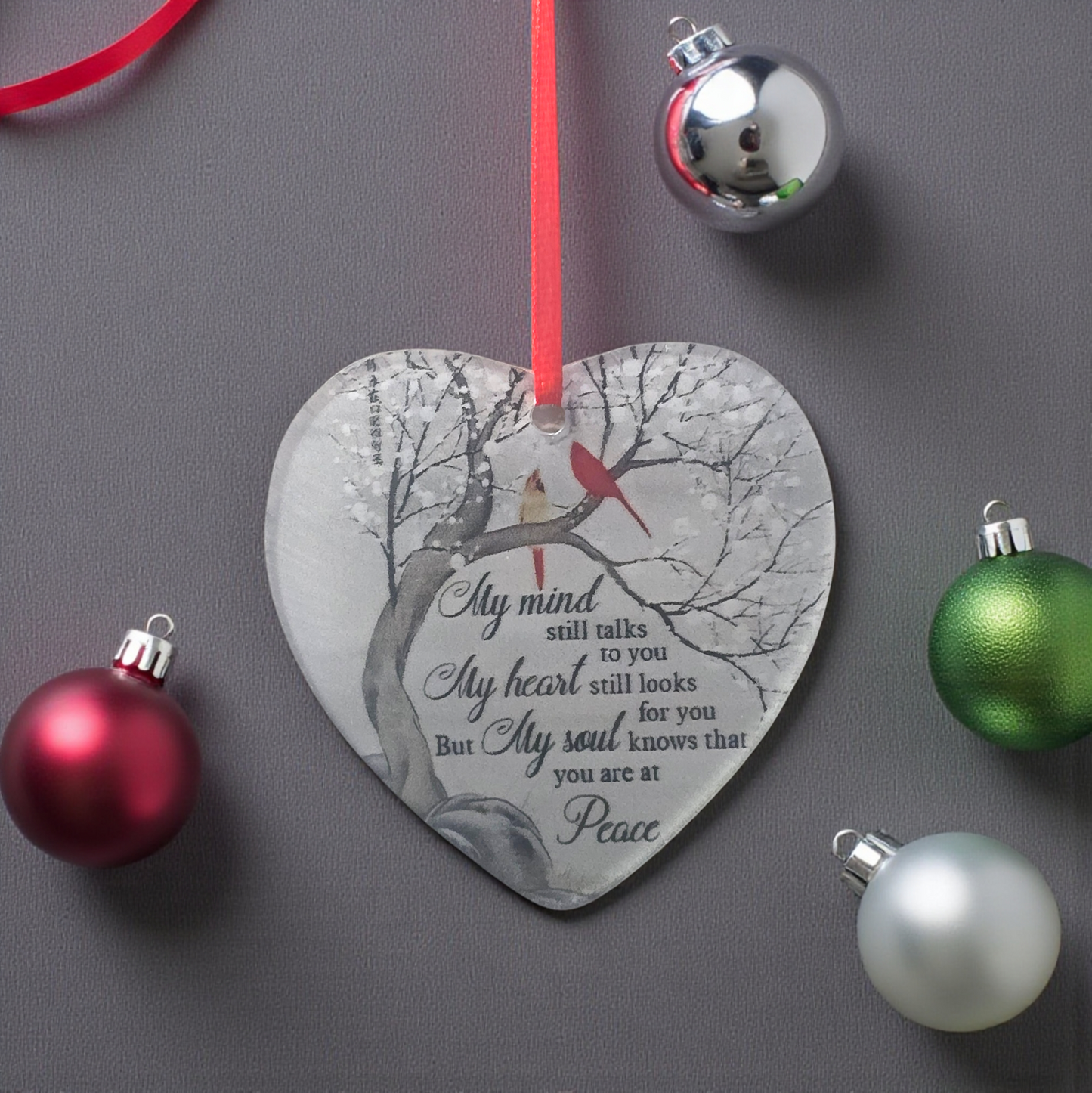 My mind still talks to you Christmas Ornament