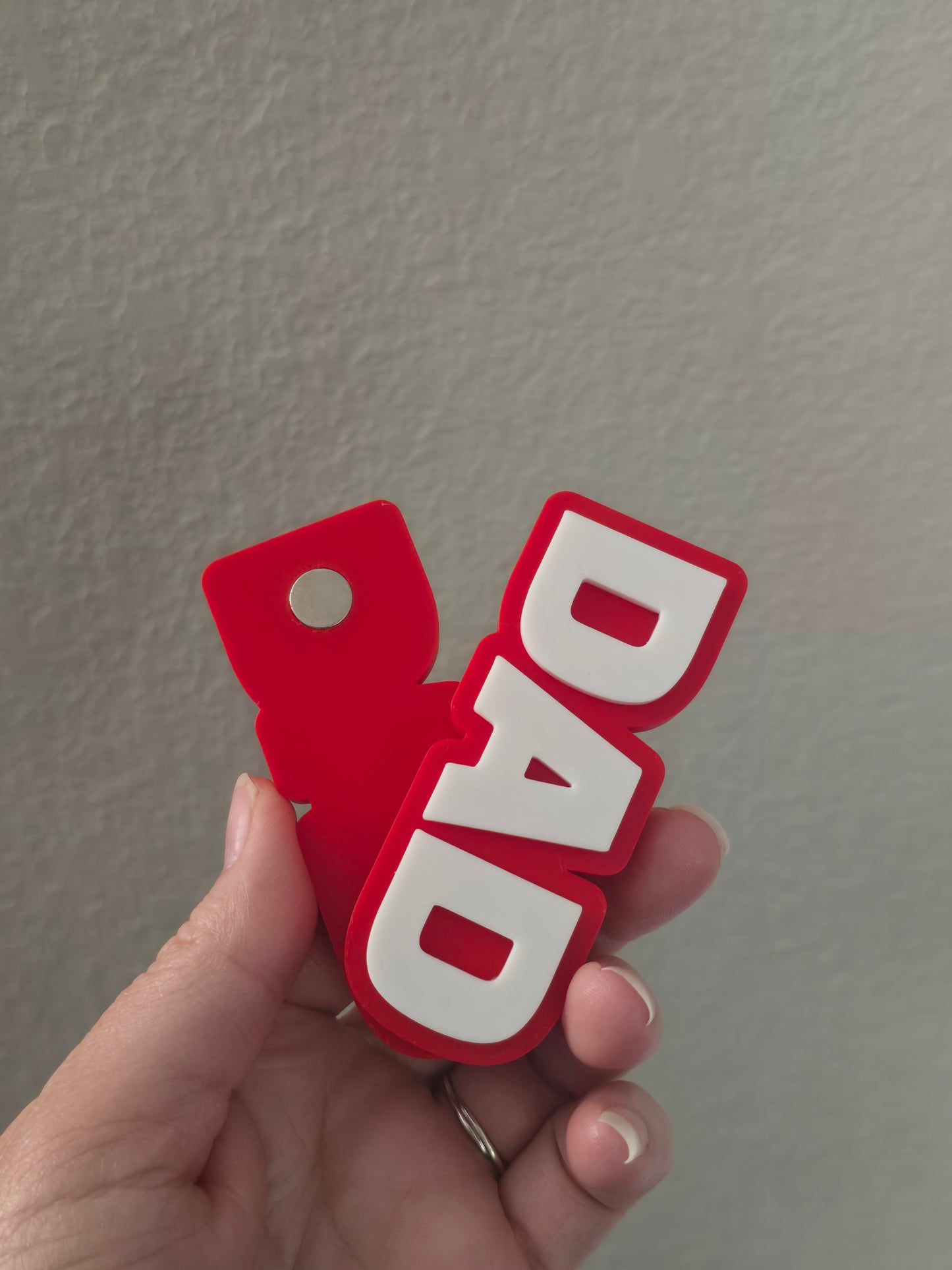 3D printed photo holder magnet personalized max 7 letters