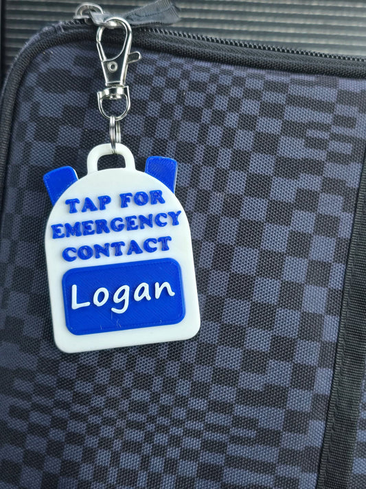3D printed
NFC emergency bag tag personalized