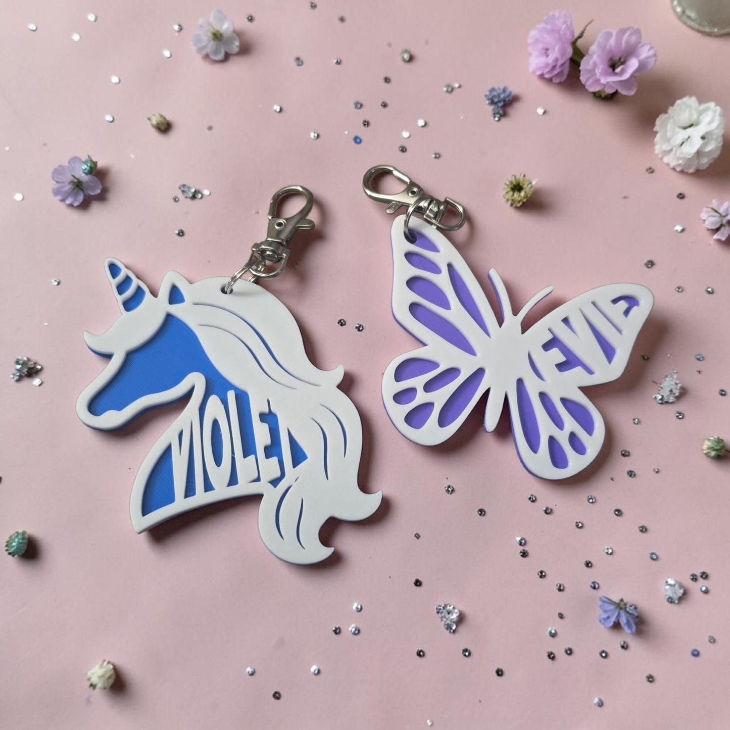 3D printed animal Bag tag personalized