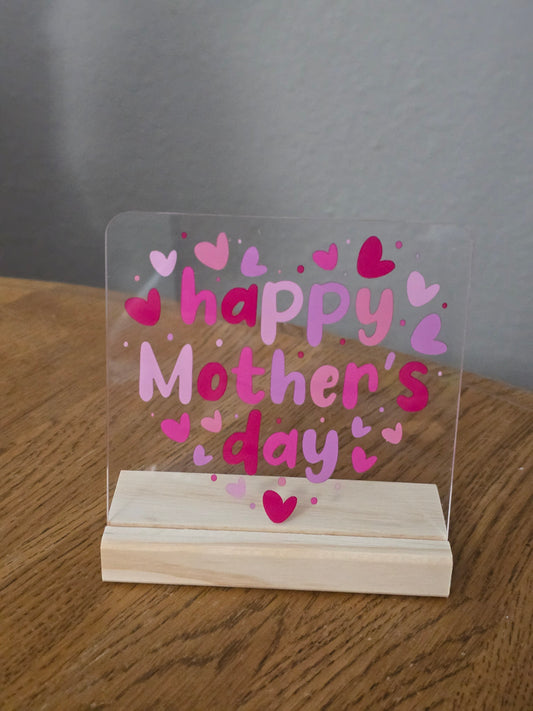 Small acrylic signs Mother's Day