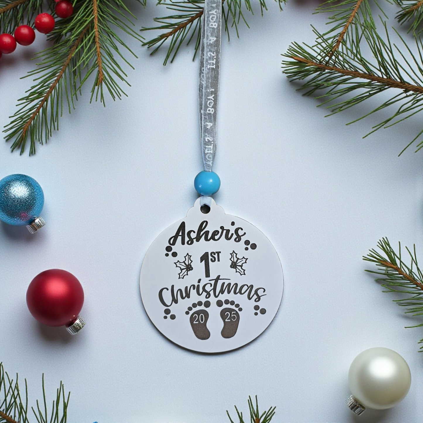 Baby's 1st First Christmas Ornament Personalized