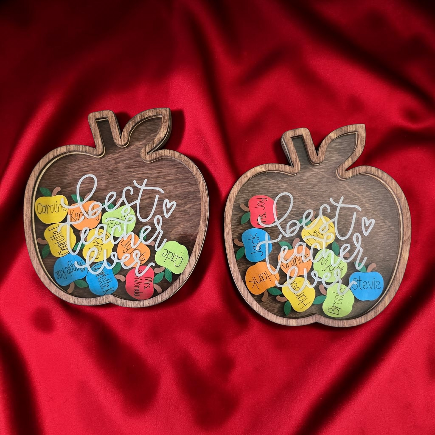 Personalized with students names Best teacher ever Apple Shaker magnet