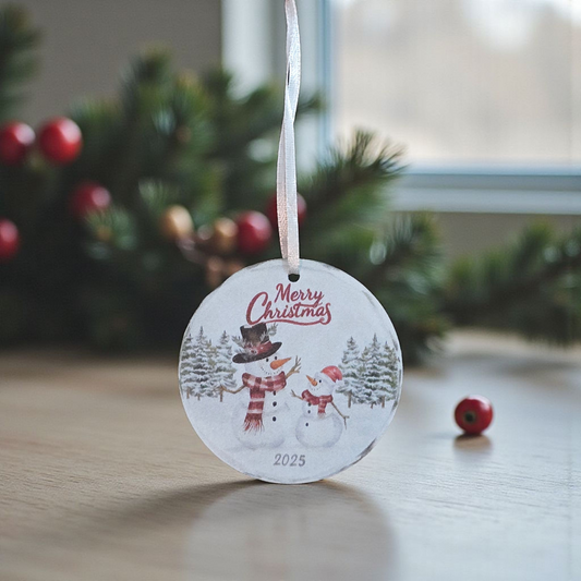 Merry Christmas 2025 snowman Ornament