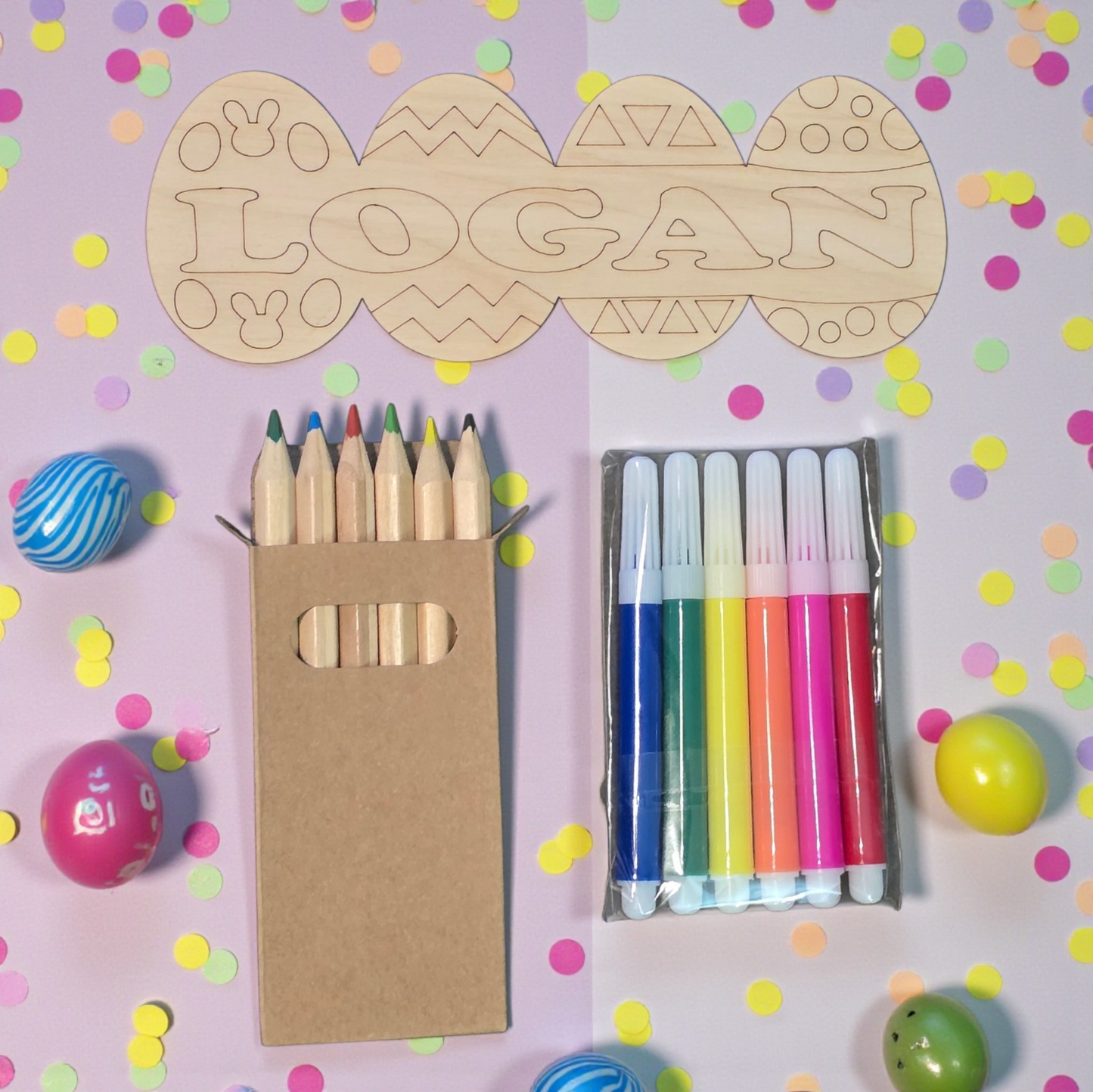 Easter Egg coloring kit personalized