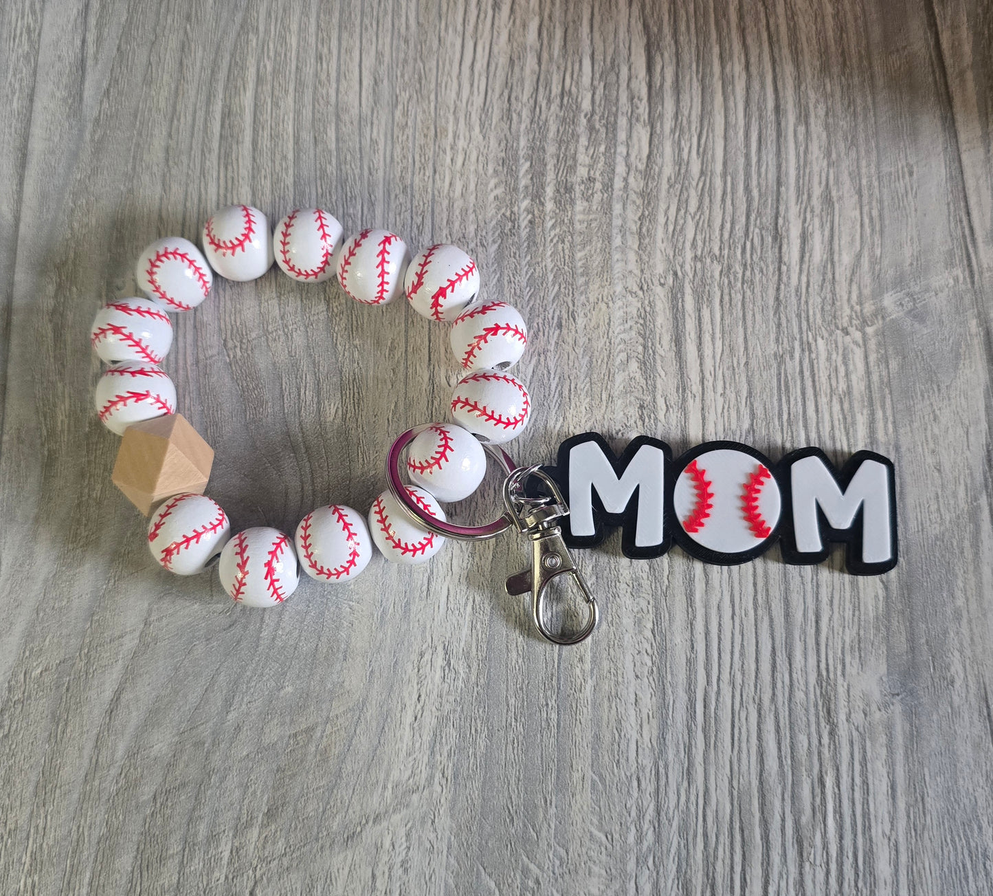 3D printed Mom baseball wristlet