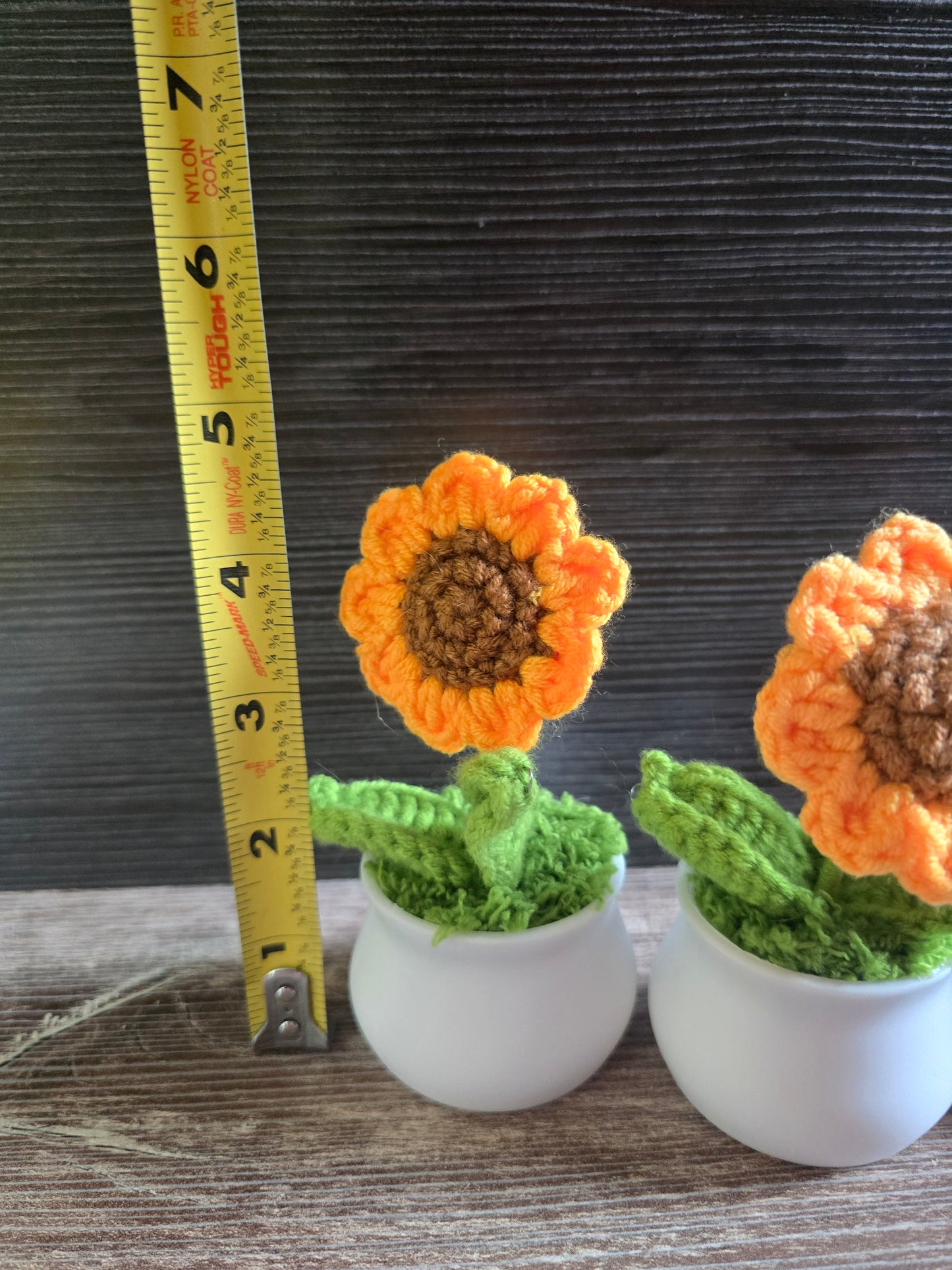 Small knitted crochet potted plants limited quantity