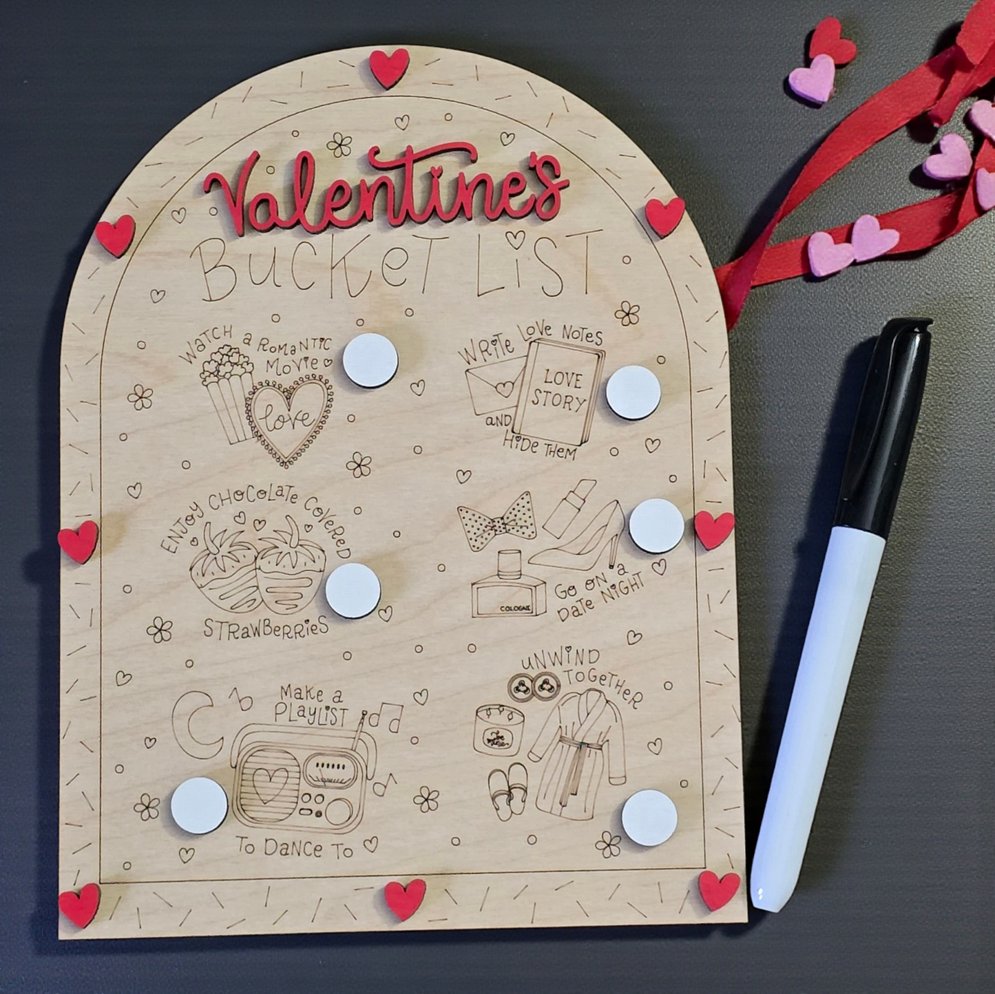 Valentine's bucket list family or couple signs