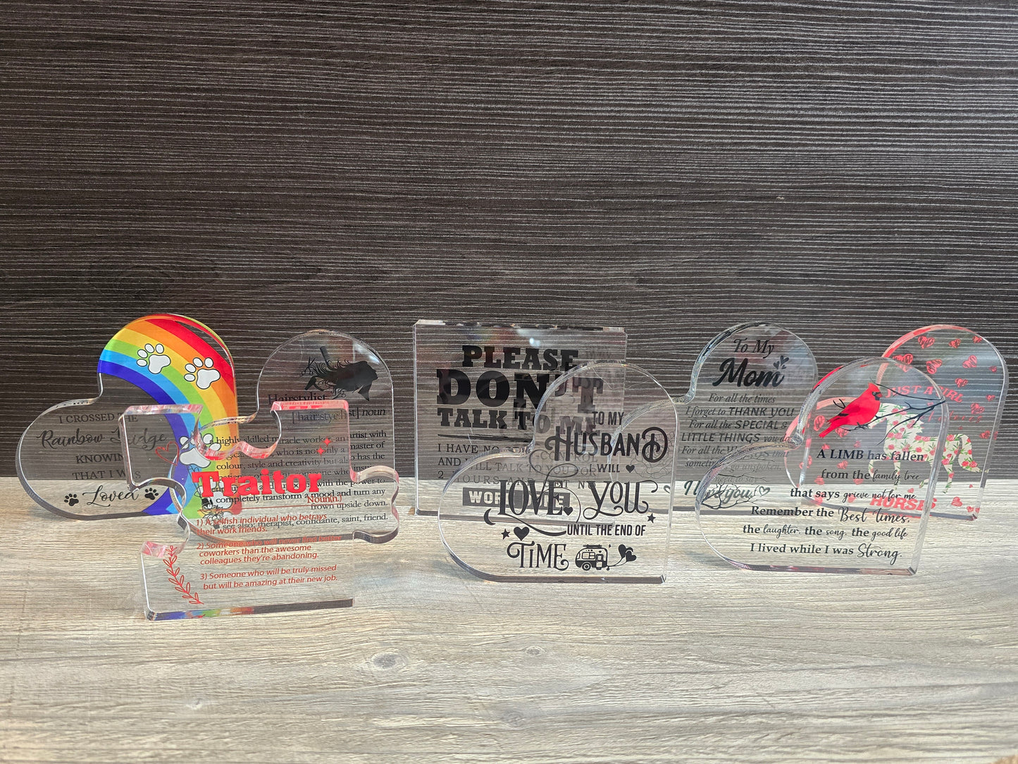 Acrylic desk signs