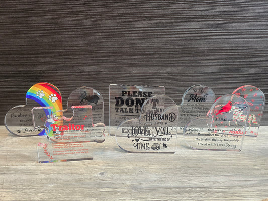 Acrylic desk signs