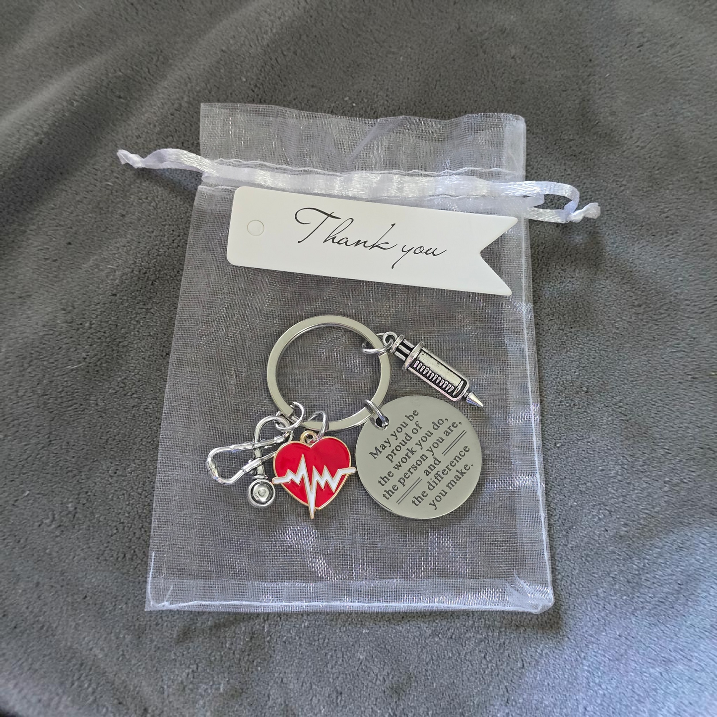 May you be proud of the work you do medical keychain