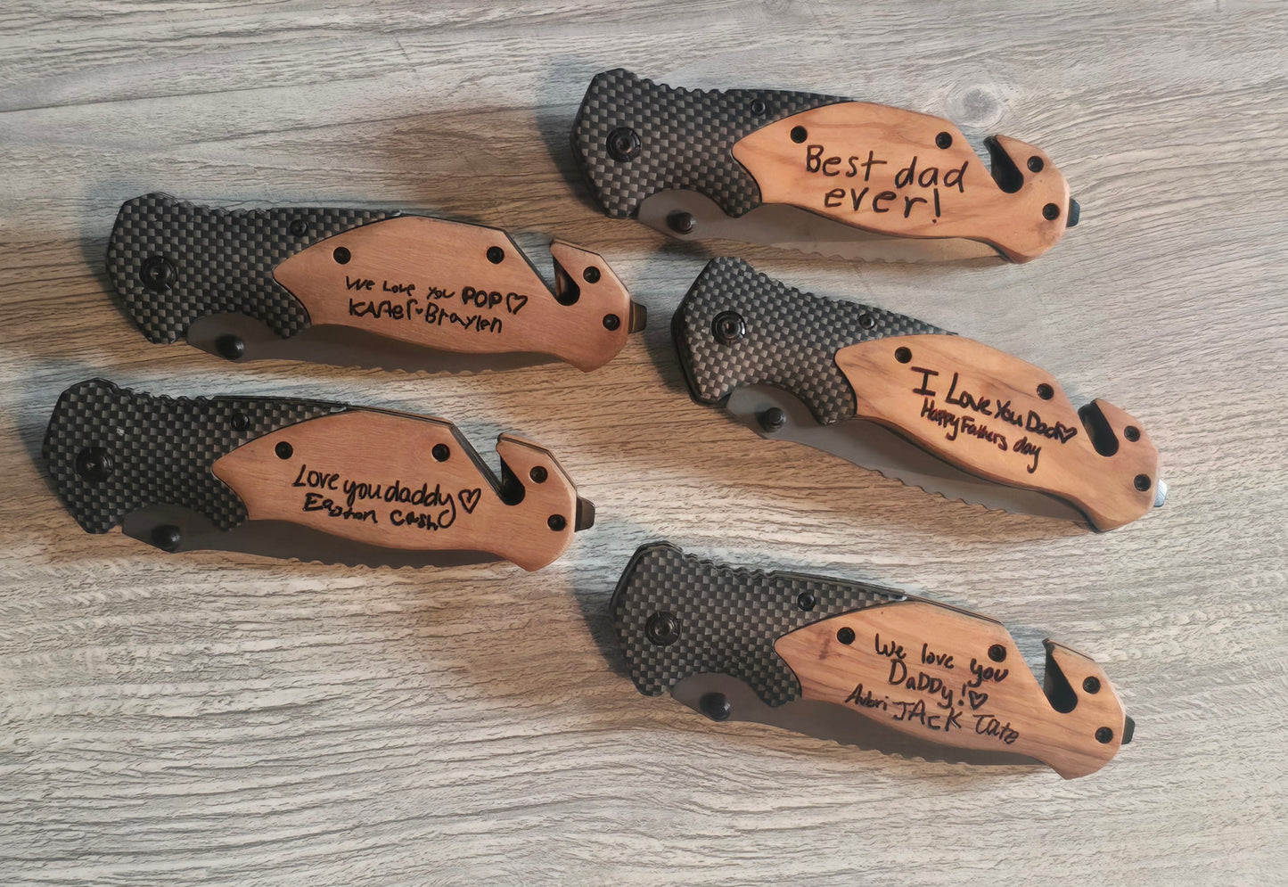 Handwriting handwritten Folding pocket knives knife Non-locking