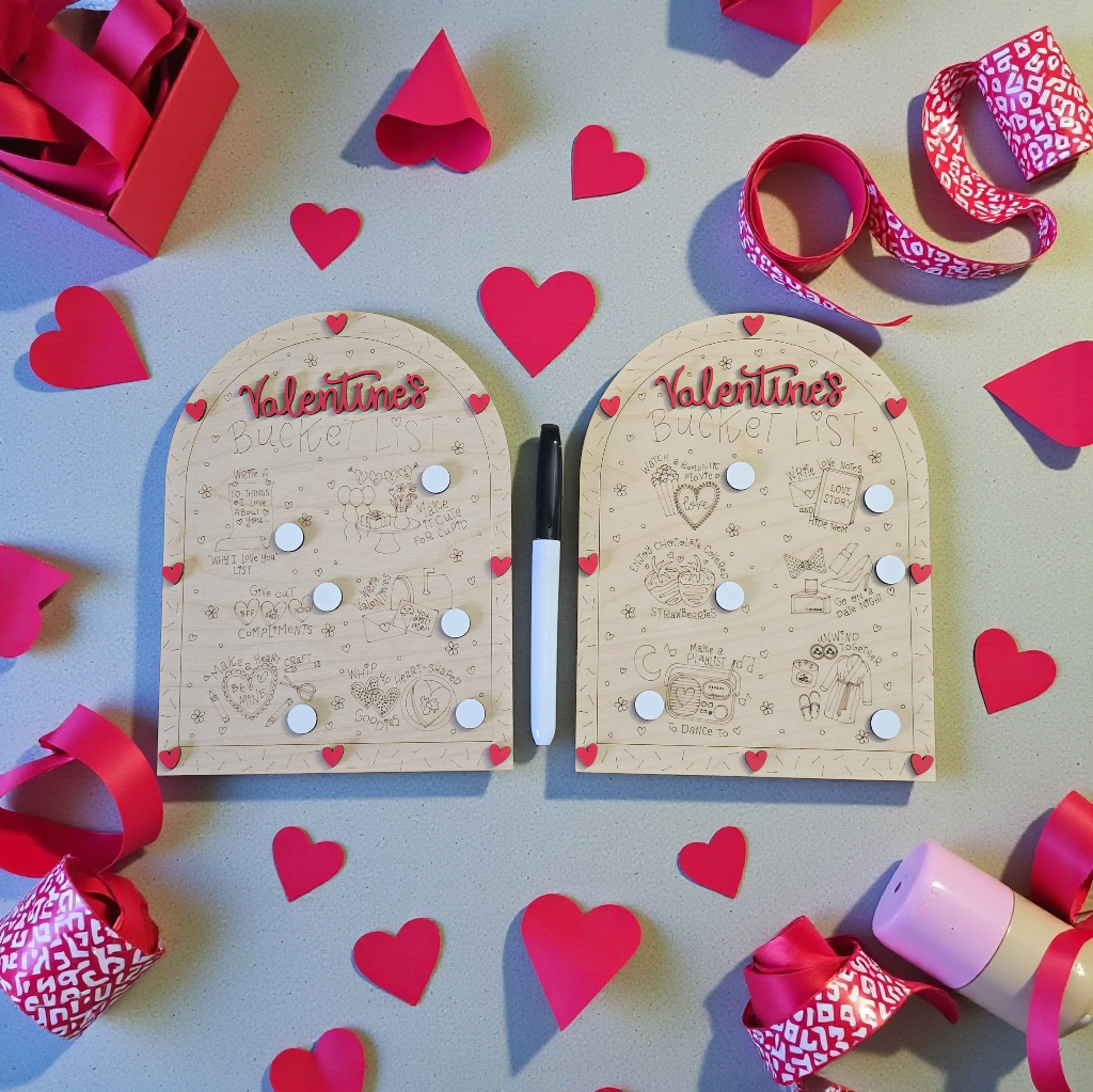 Valentine's bucket list family or couple signs