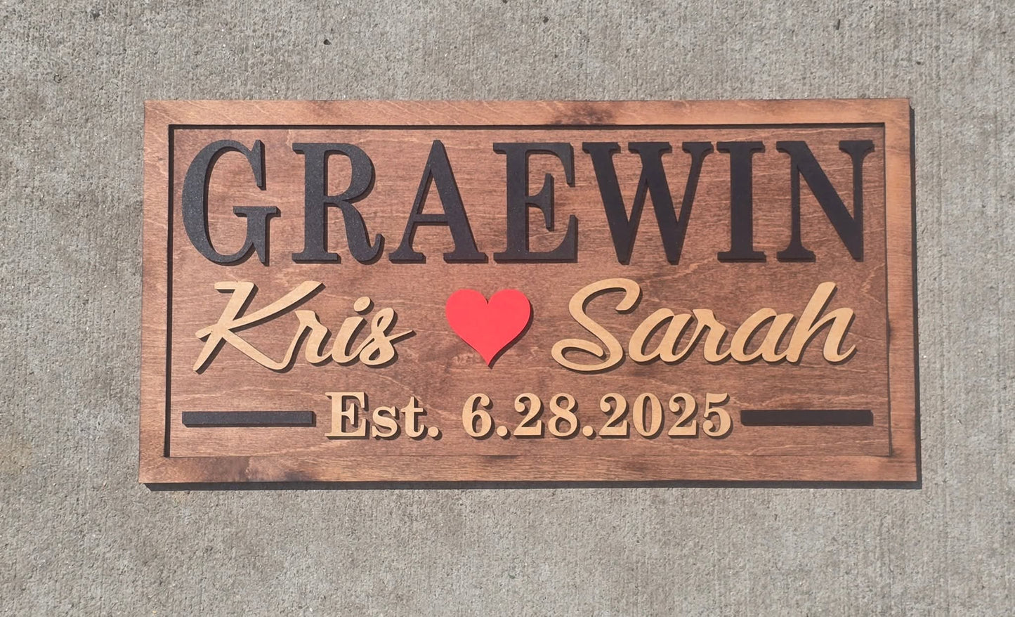 Couple Established Sign Personalized