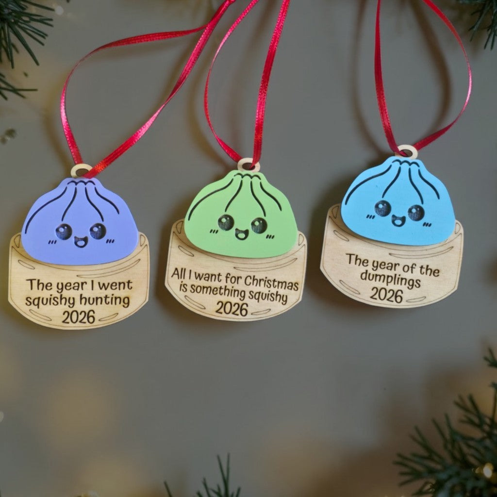 Squishy Christmas Ornaments can be personalized with a name instead of a saying