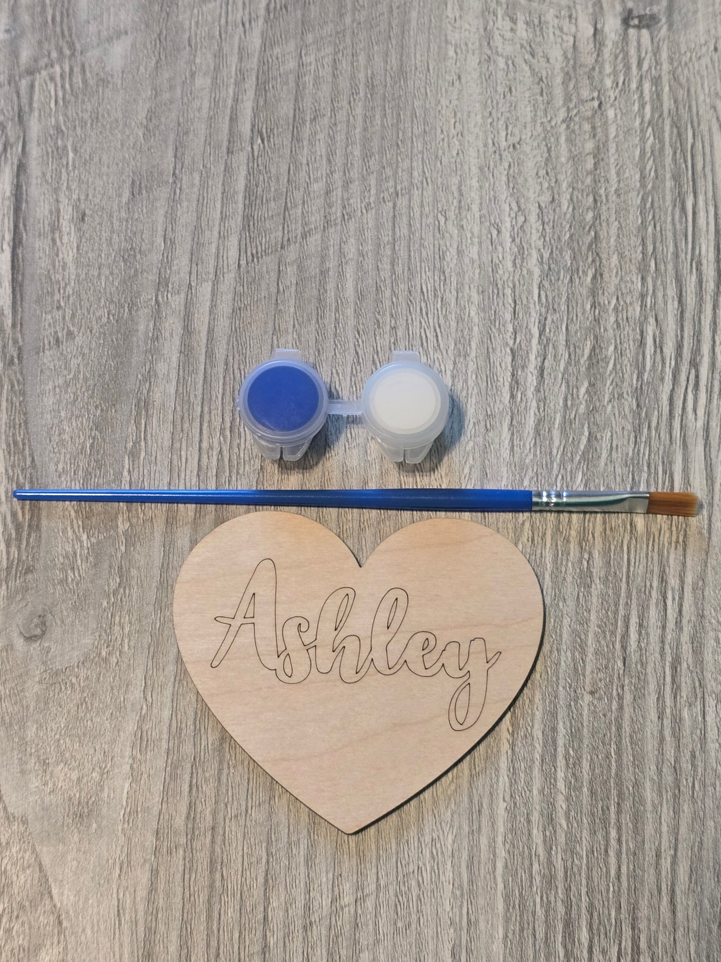 Valentine's Day DIY paint kit hearts personalized with name