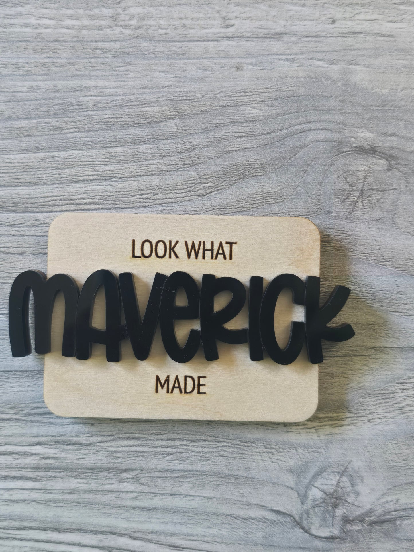 Look what made magnet Personalized acrylic top