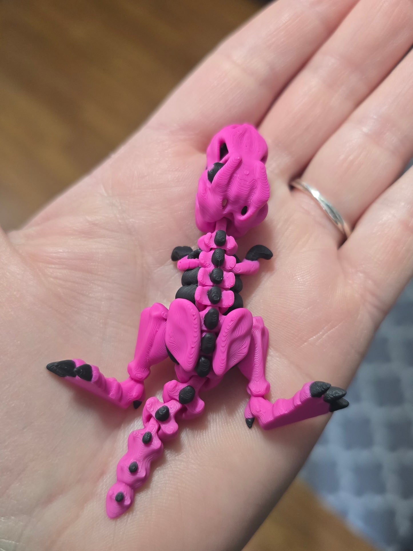 3D printed mini T-Rex dinosaur magnet