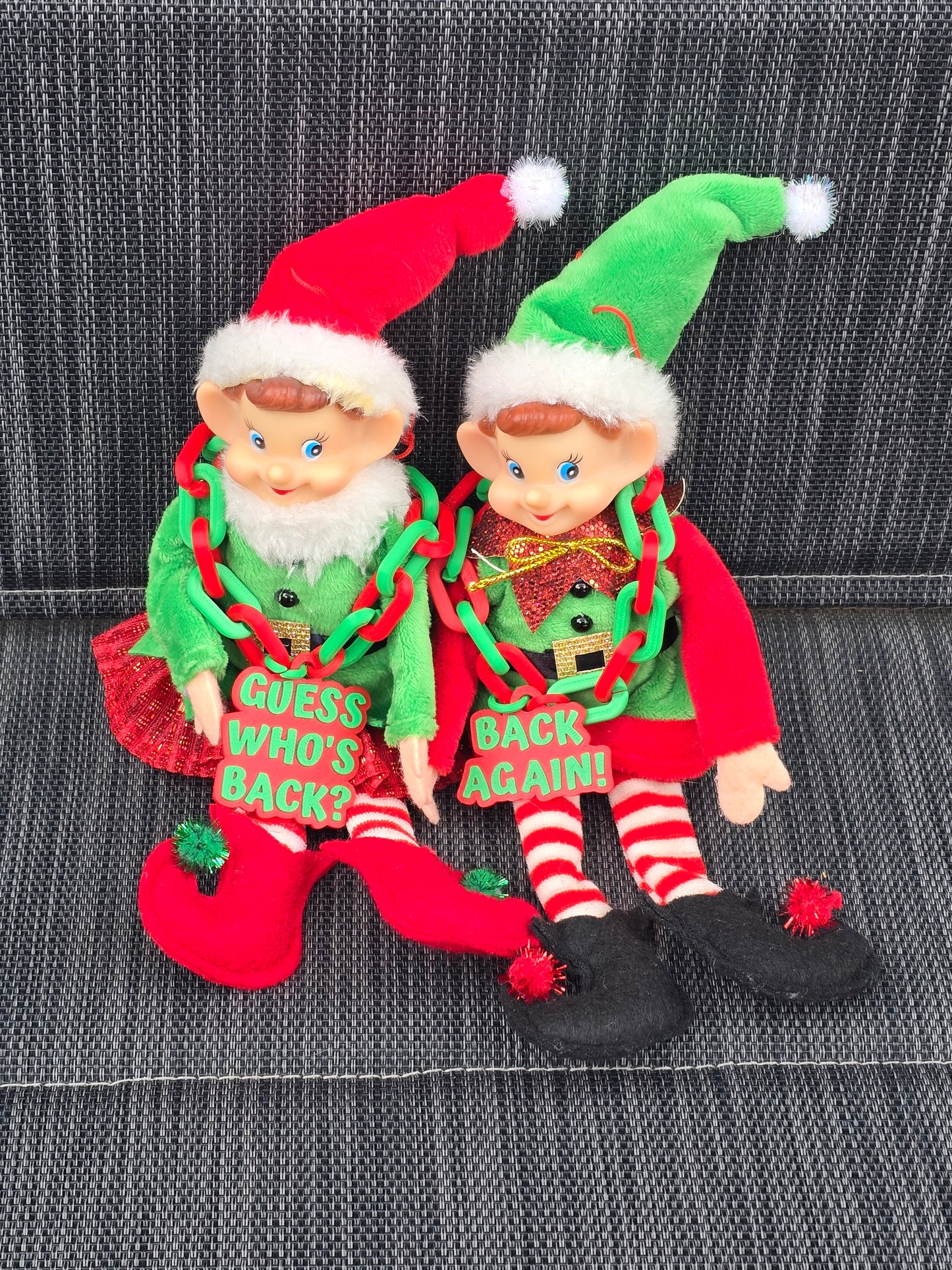 3D printed elf Christmas necklace I'm back longer TAT