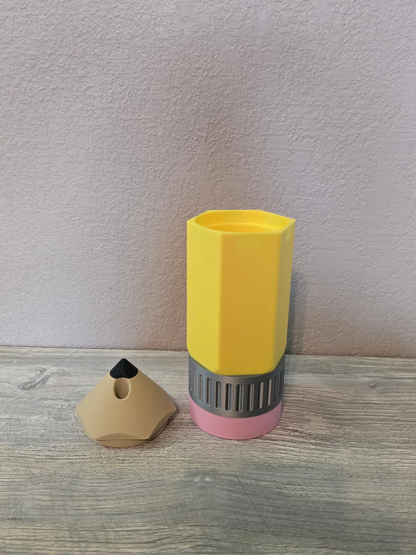 3D printed Pencil shape slim can cooler or keychain