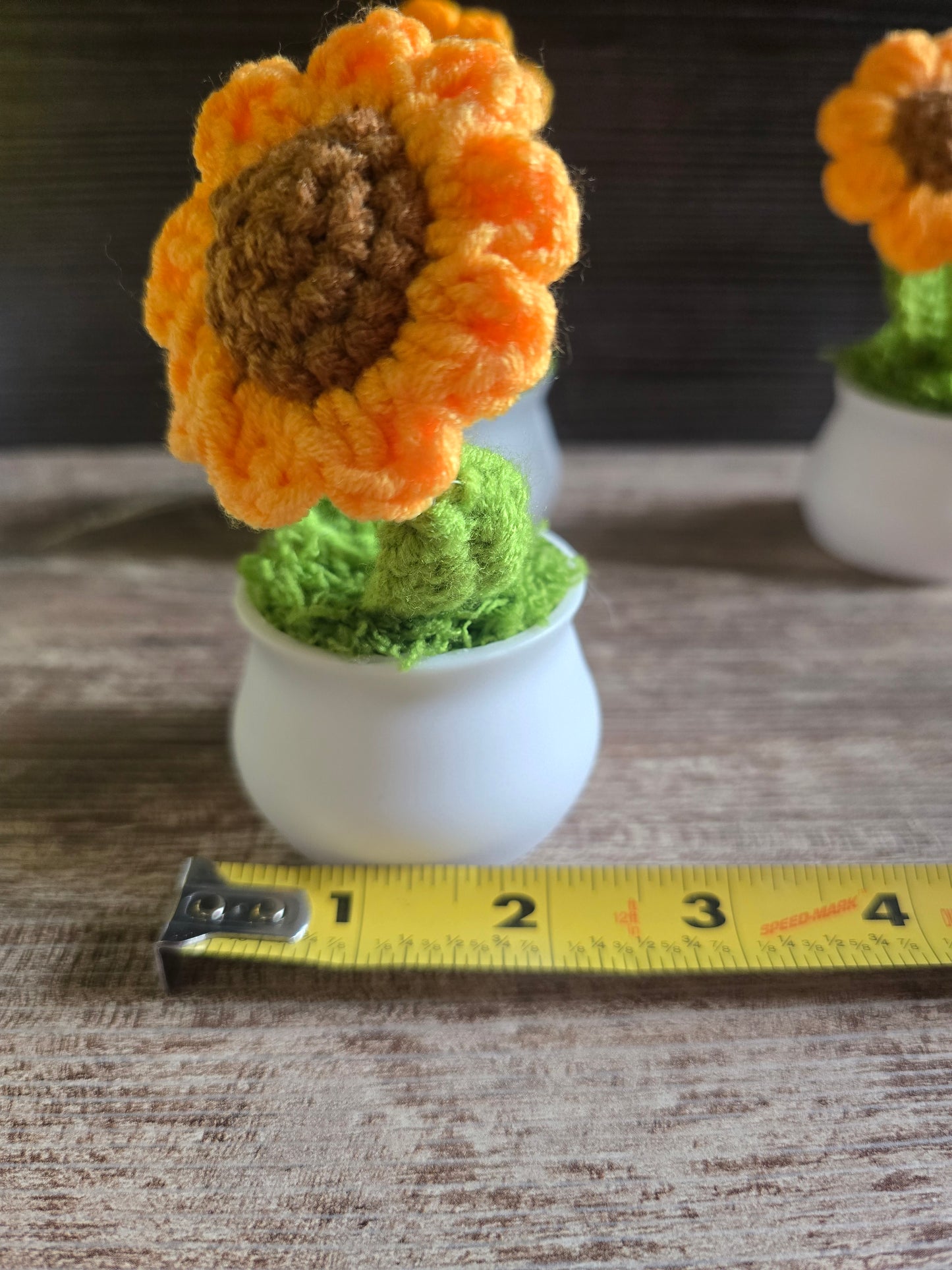 Small knitted crochet potted plants limited quantity