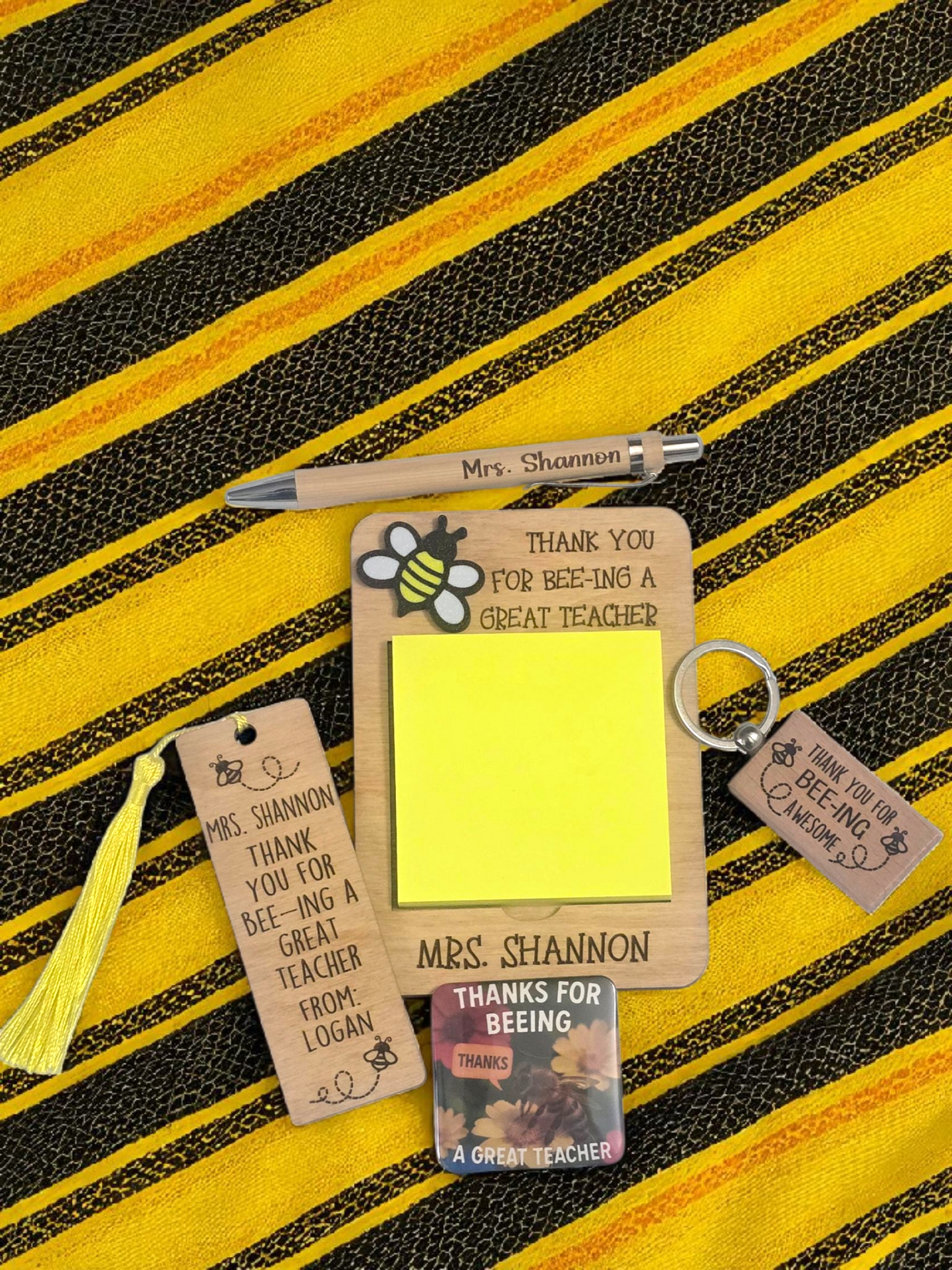 Bee Bundle Teacher Gift Set personalized