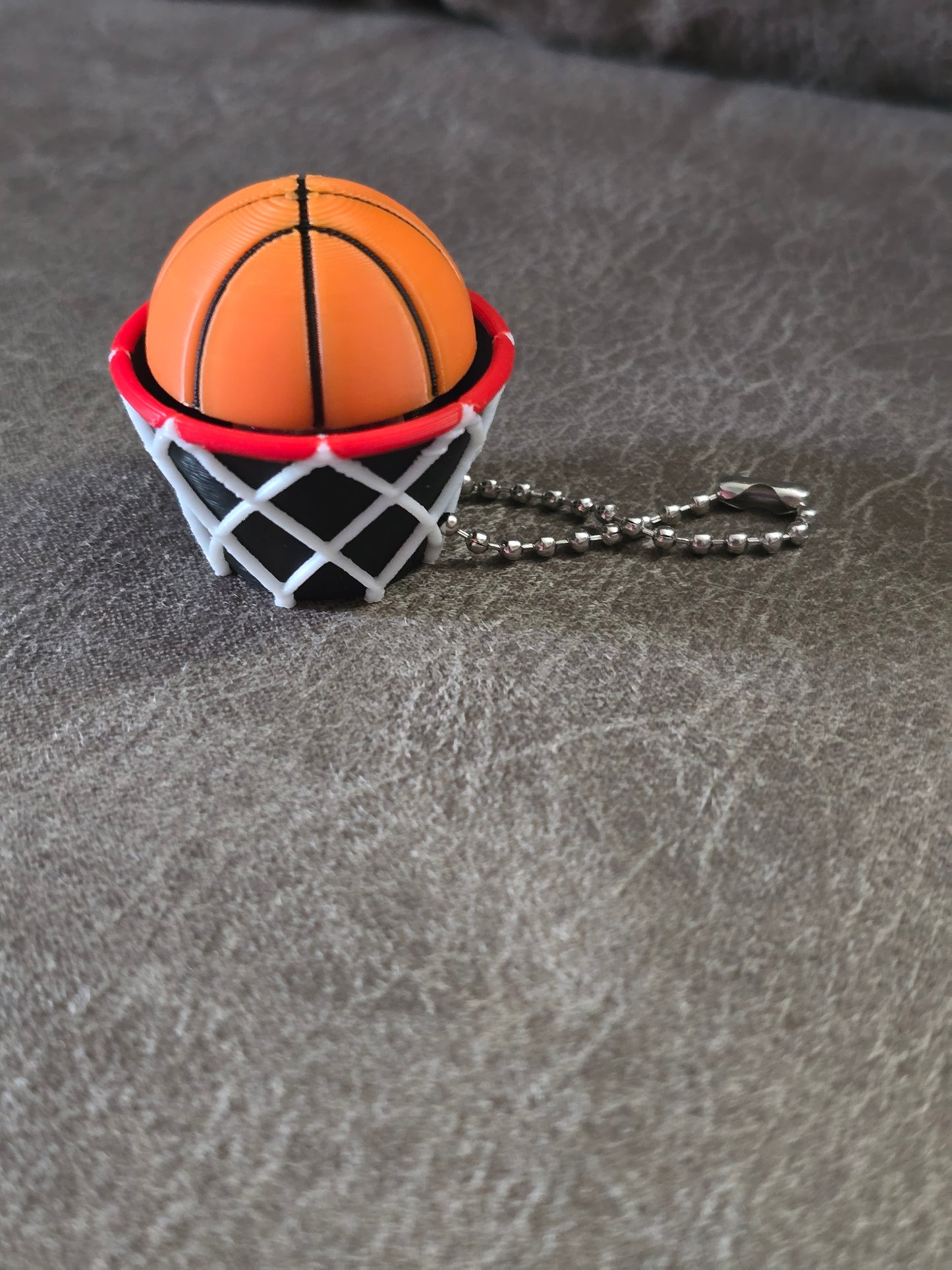 Basketball soccer fidget clicker keychain
