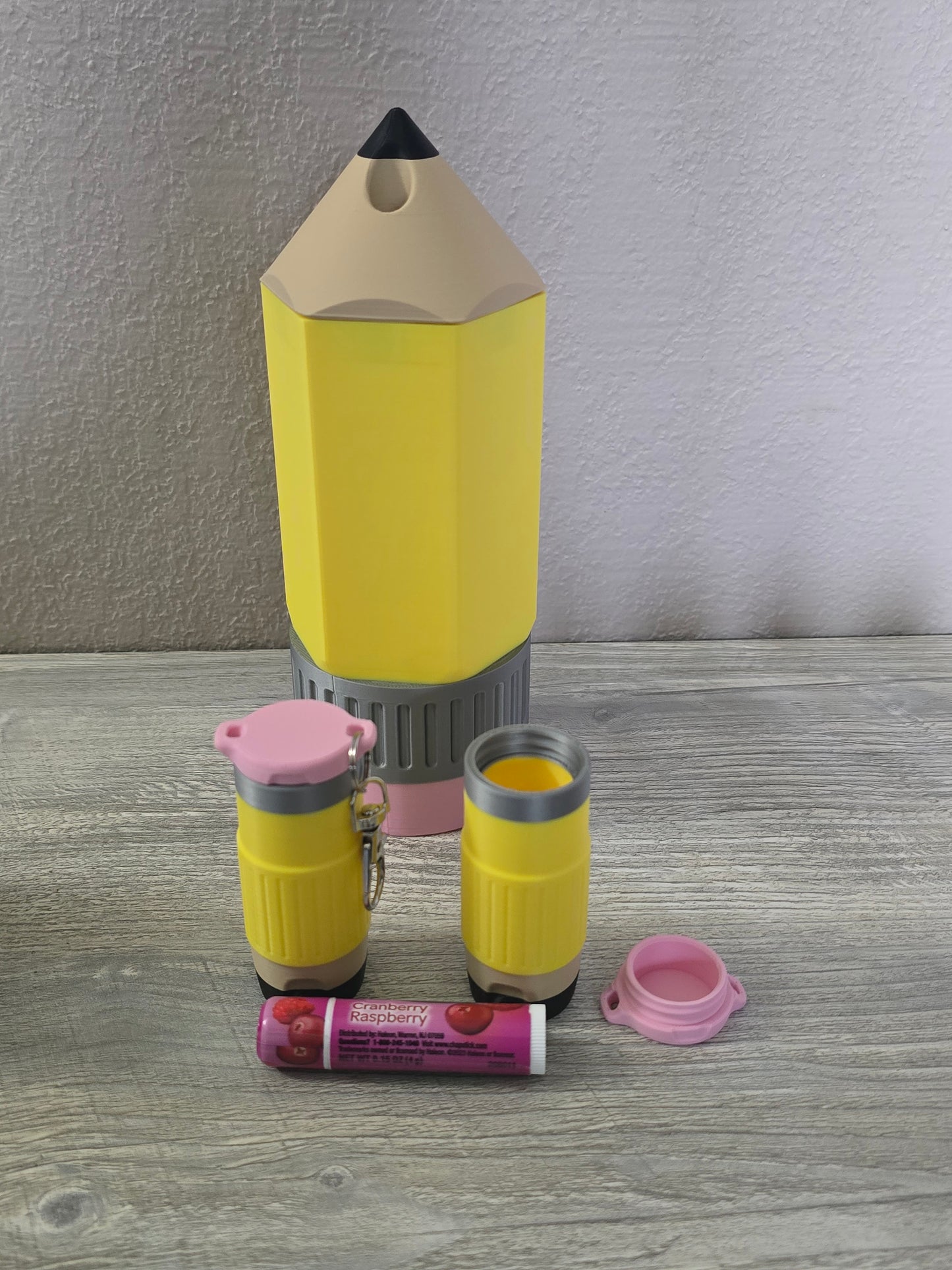 3D printed Pencil shape slim can cooler or keychain