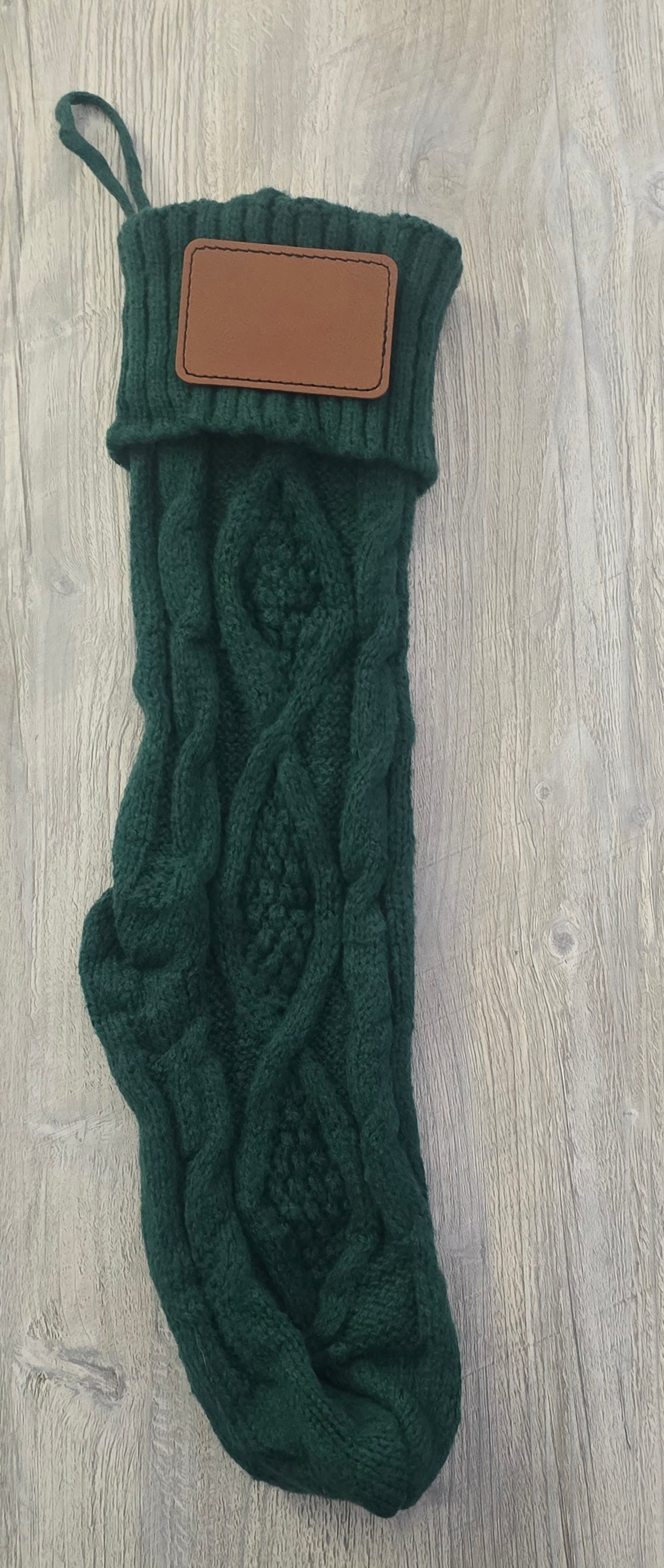 Green Christmas Stocking Personalized