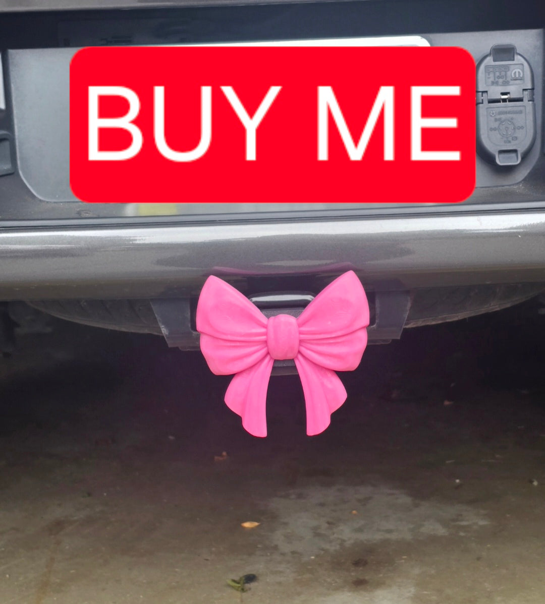 3D printed Bow hitch cover pink