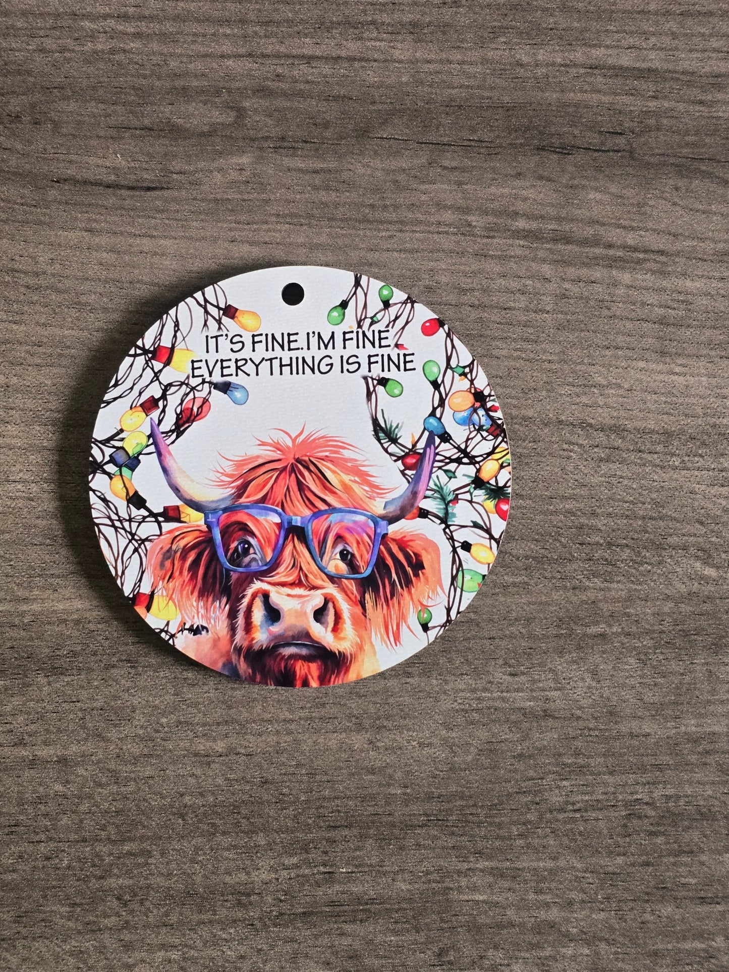 UV printed Sarcastic funny Christmas Ornaments