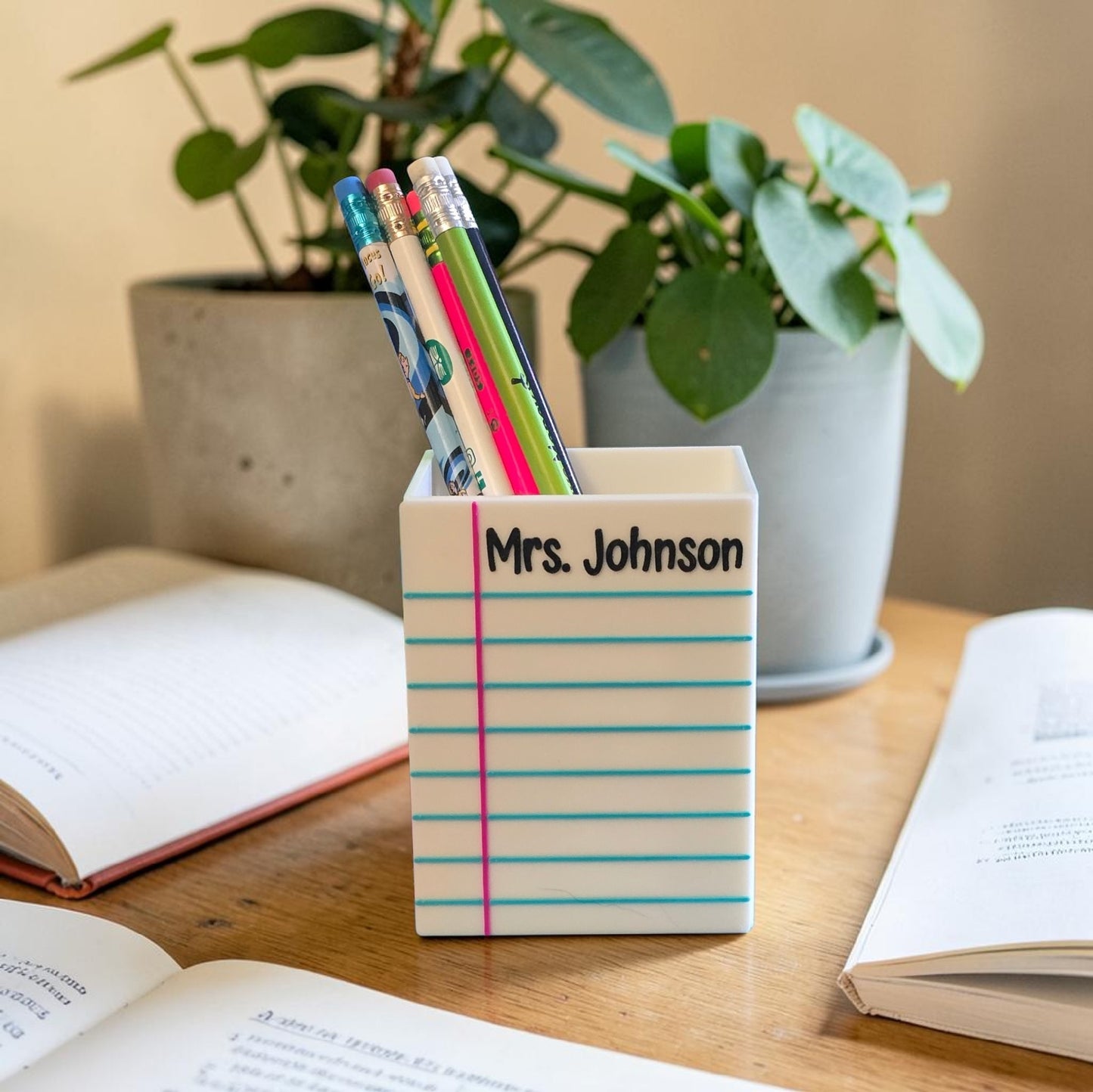 3D printed notebook pencil holder personalized