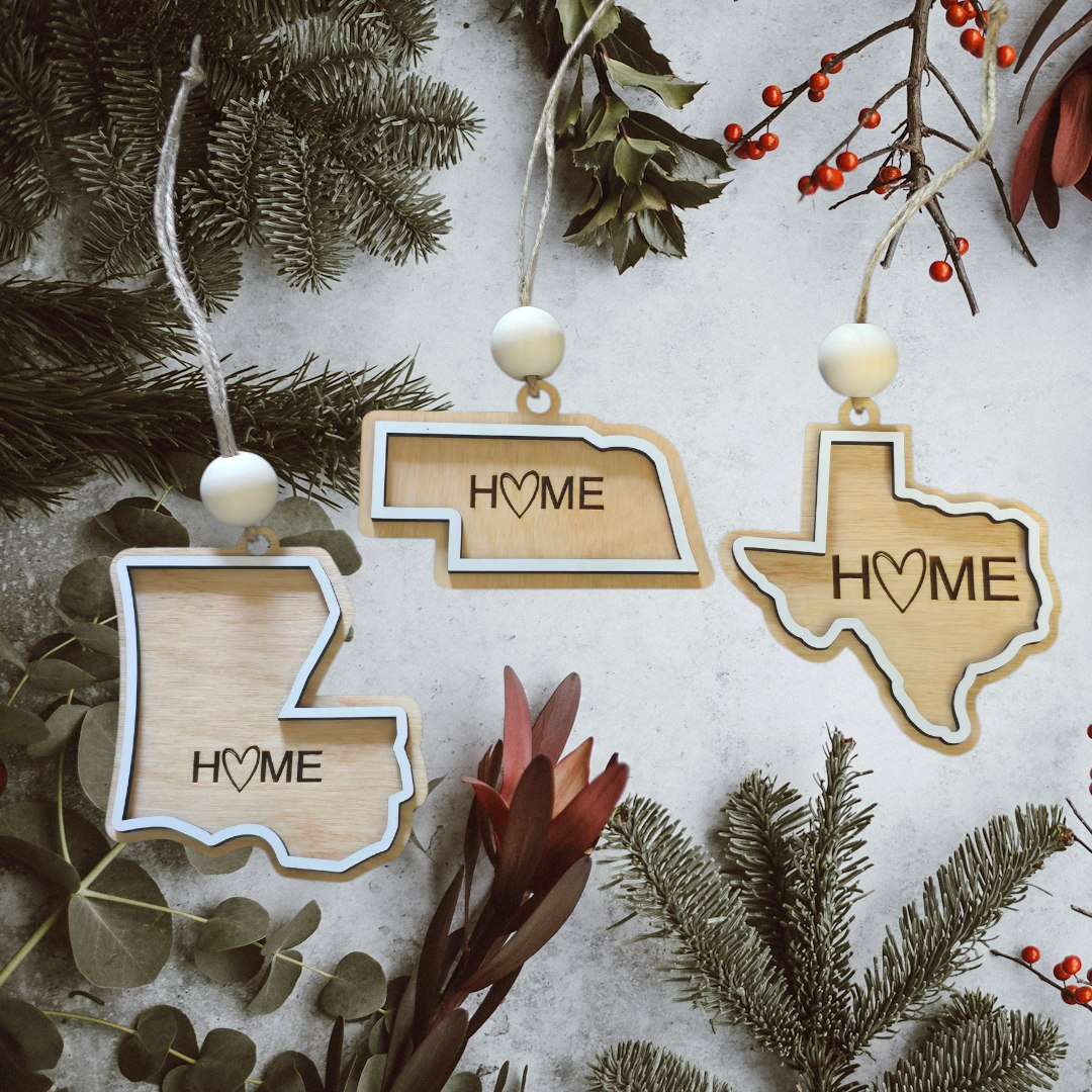 Home State Christmas Ornament Personalized