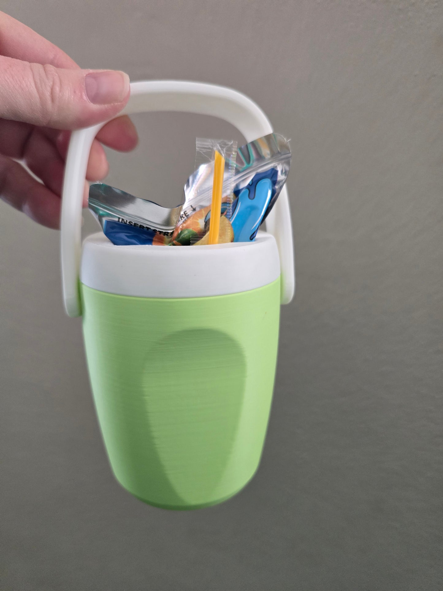 3D printed juice box holder