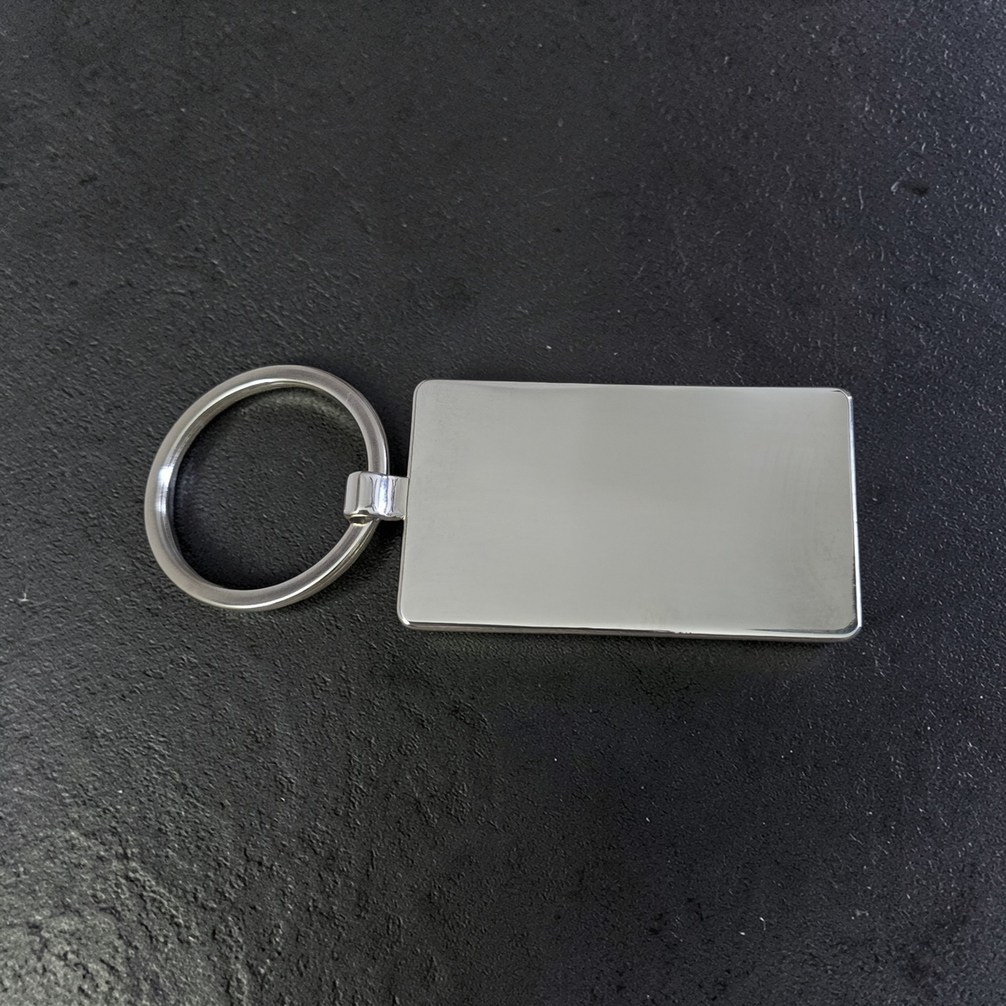 Personalized Leatherette / Metal rectangle keychain