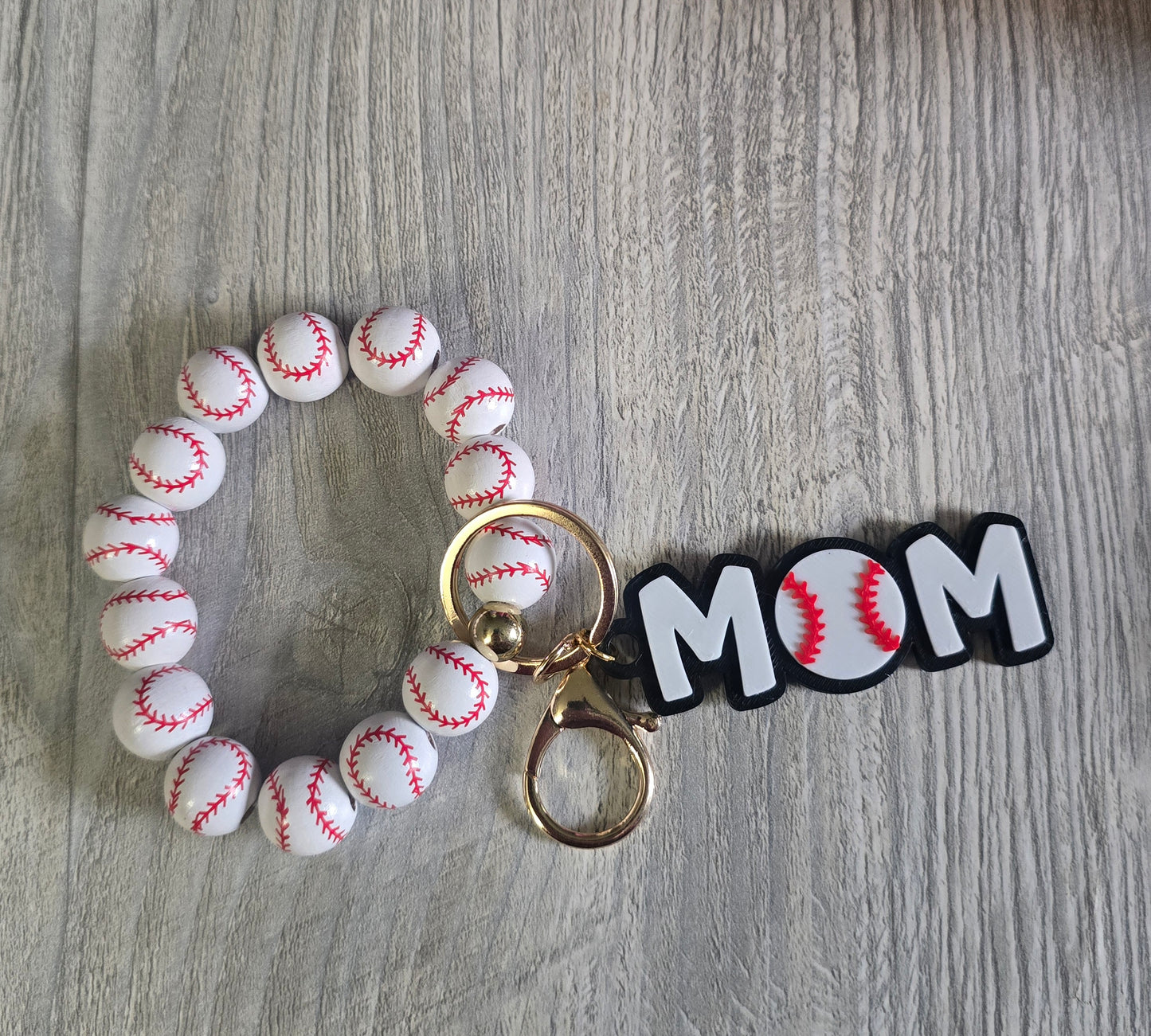 3D printed Mom baseball wristlet