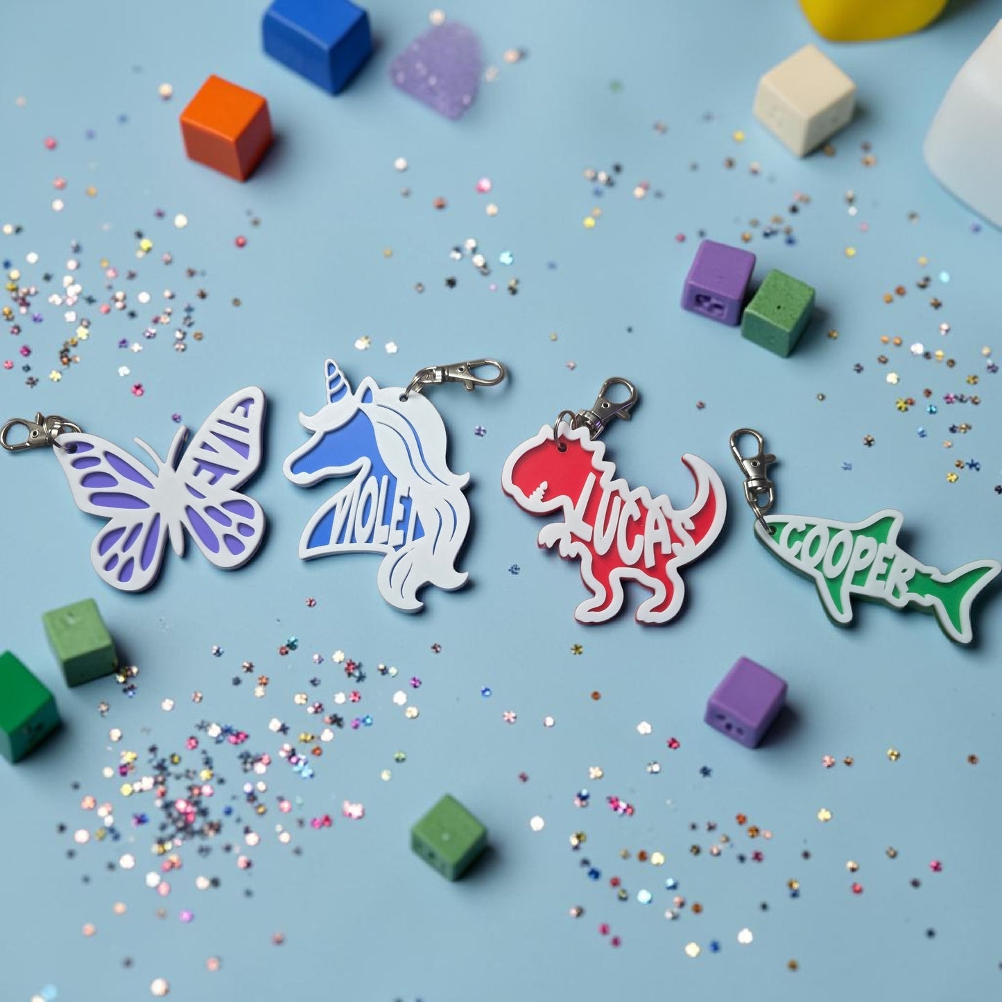 3D printed animal Bag tag personalized