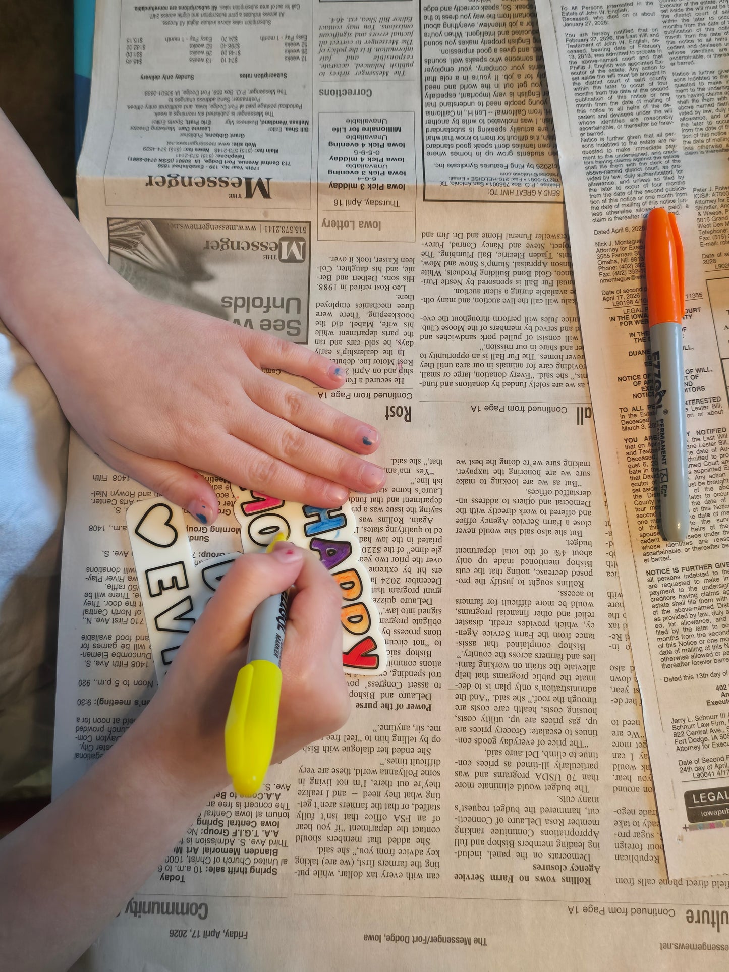 3D printed Happy Mother's Day permanent marker kit personalized