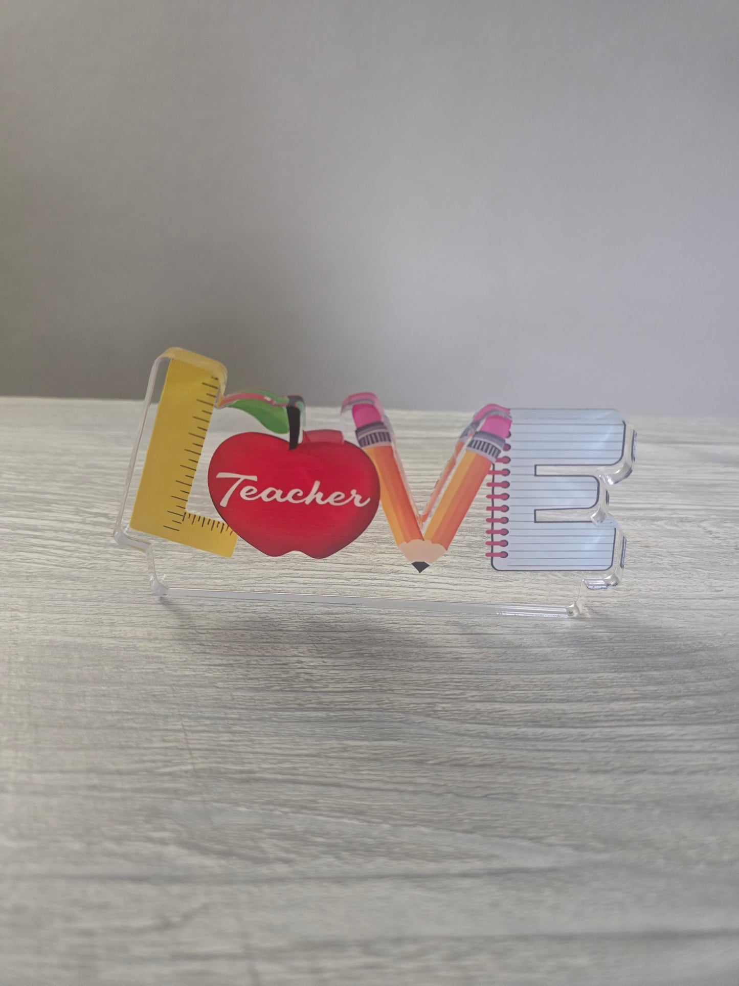 Acrylic teacher gift plaque
