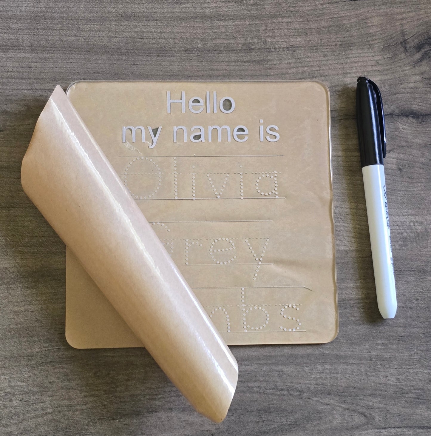 Hello my name is personalized acrylic name tracing board
