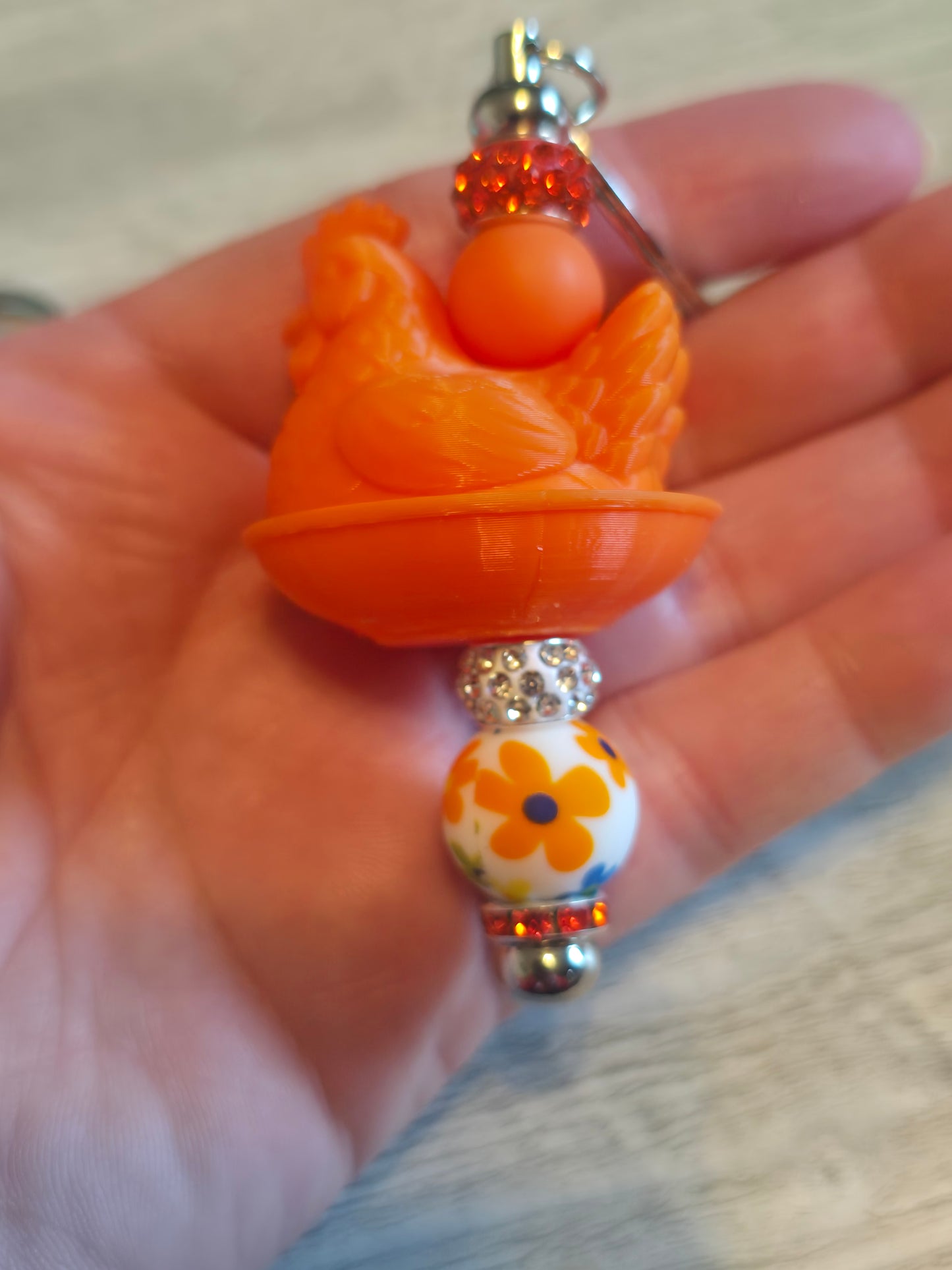 Hen beaded keychains