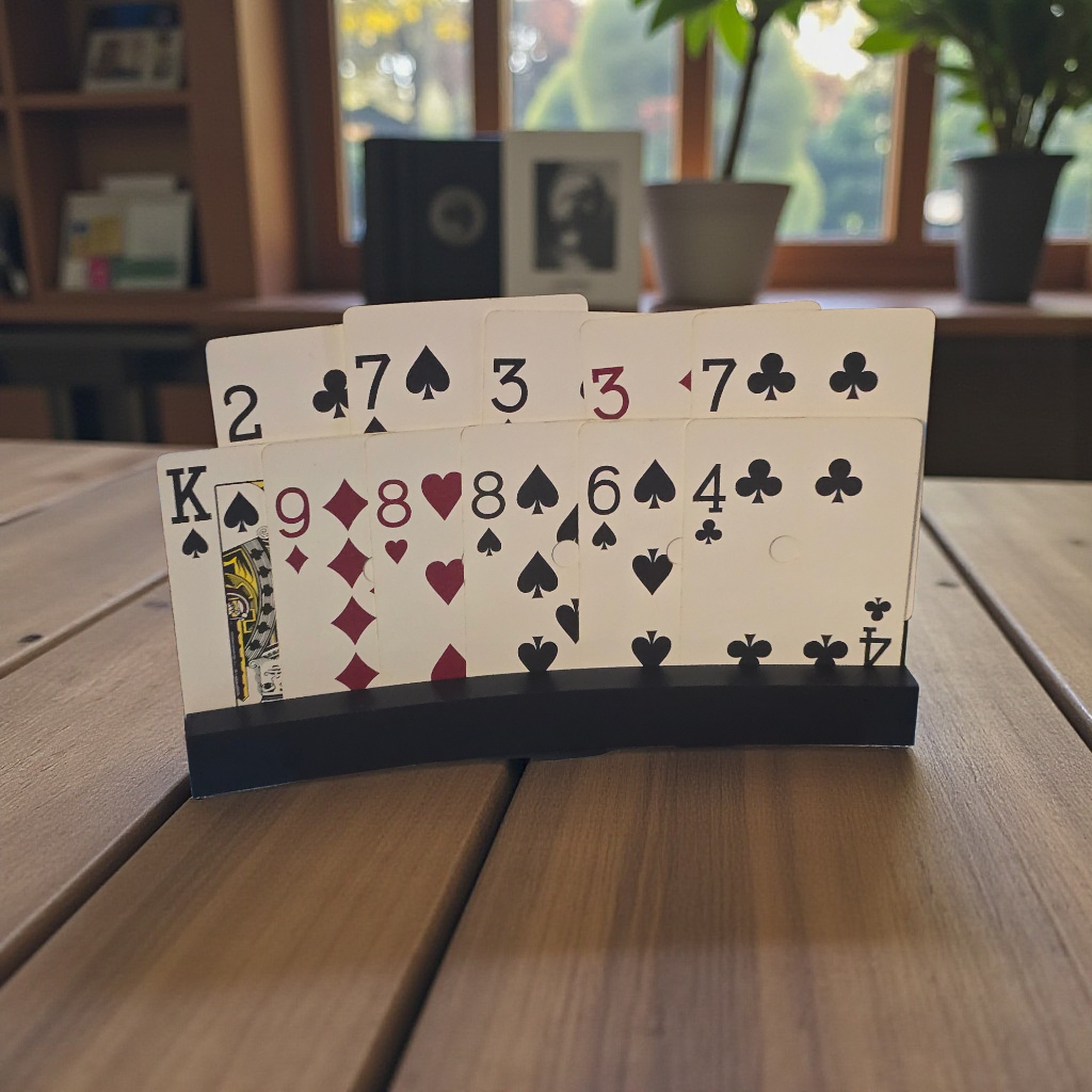 3D printed card holder curved personalized