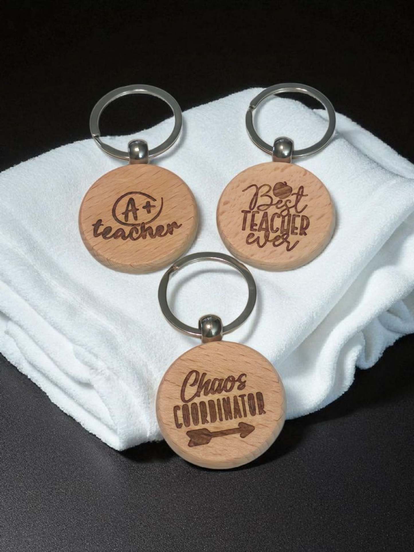 Teacher round keychains