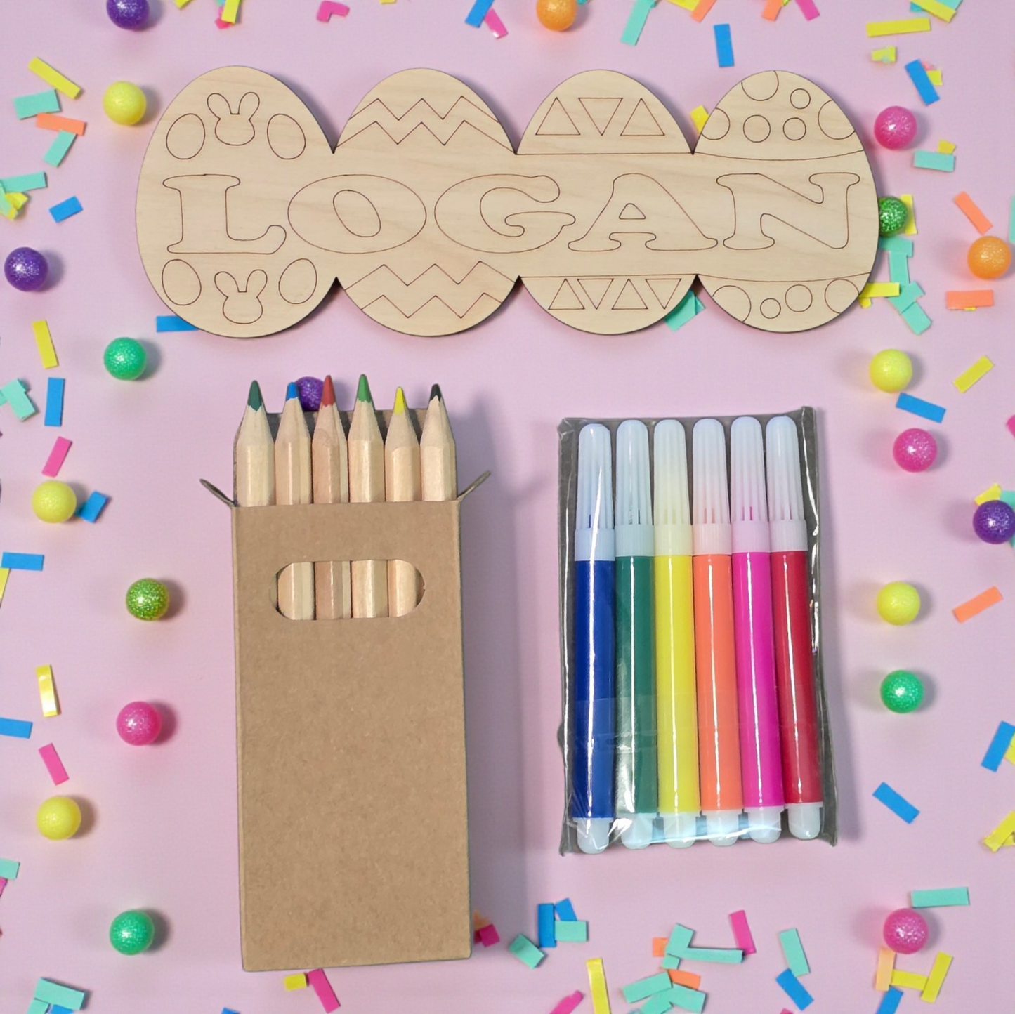 Easter Egg coloring kit personalized