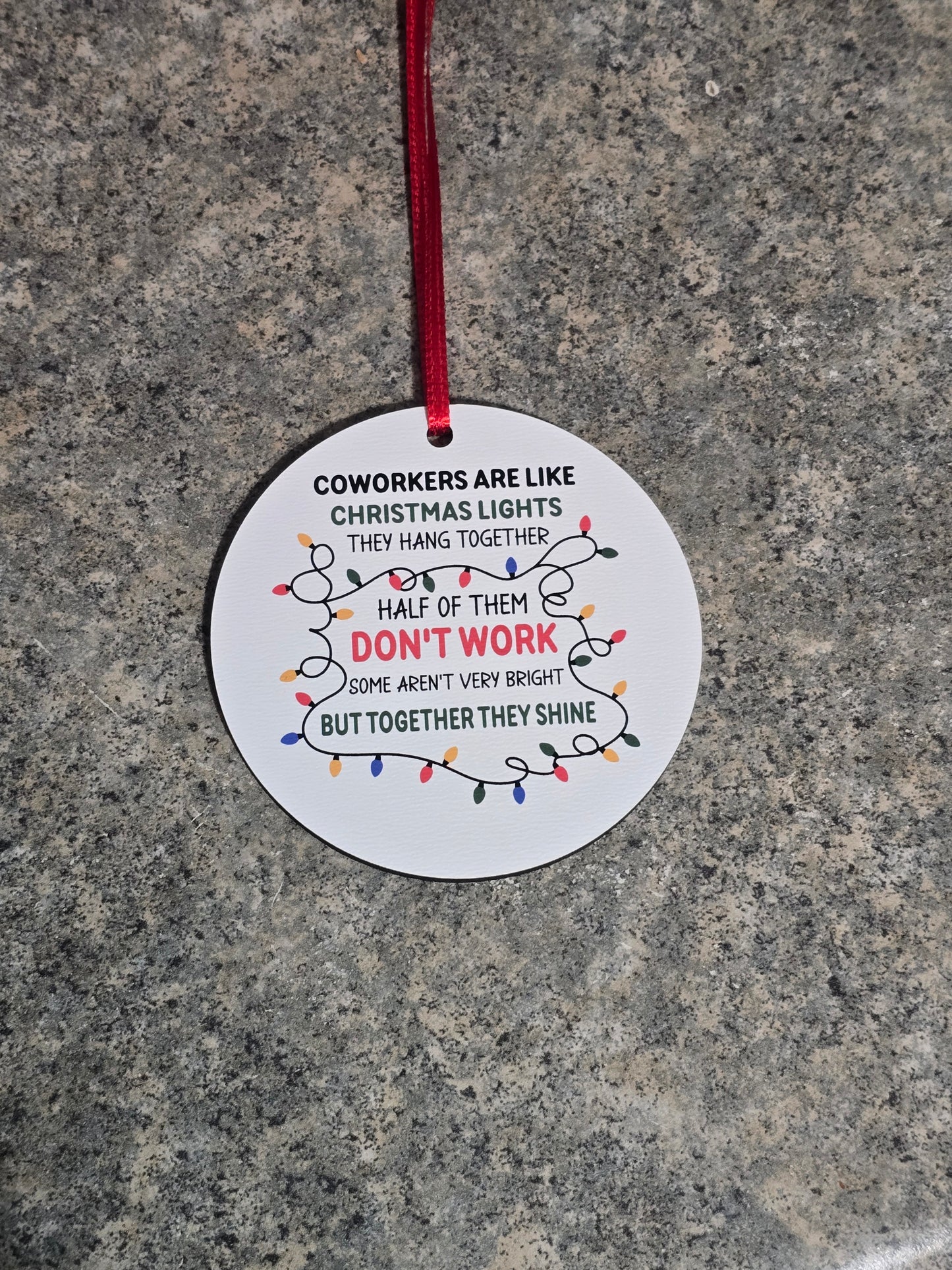 UV printed Sarcastic funny Christmas Ornaments